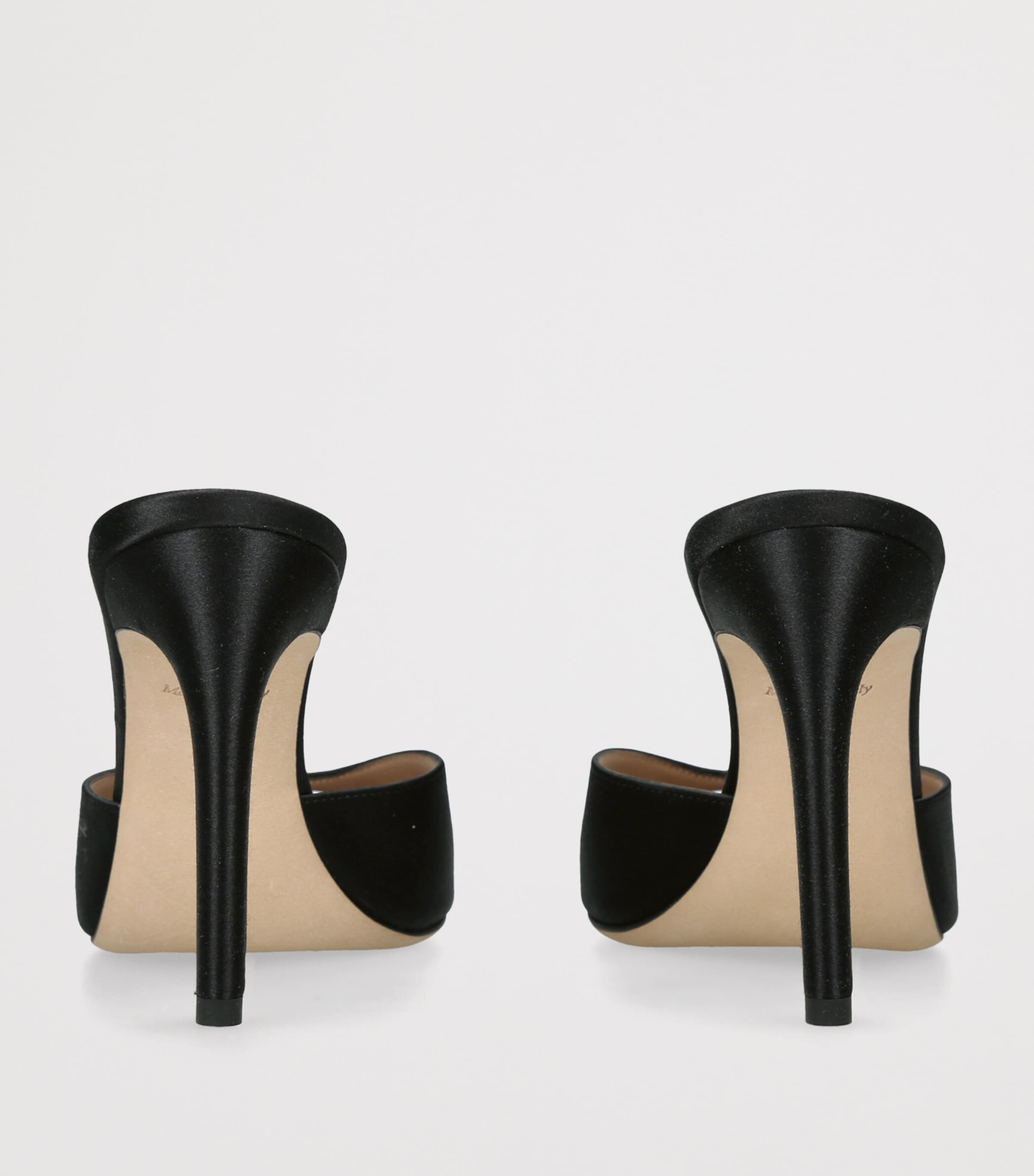 Victoria Beckham Satin Harlow Heeled Mules 100 Black Image 4