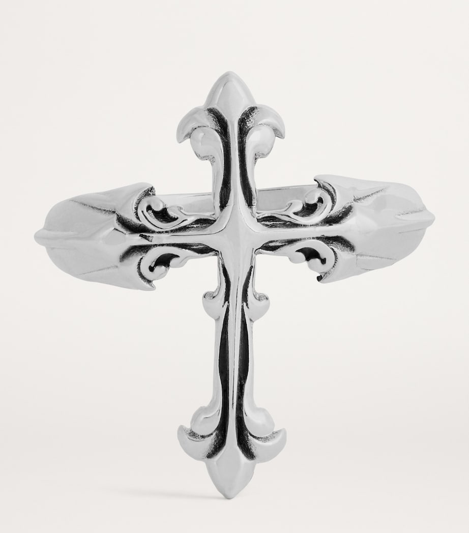 Sterling Silver Avelli Cross Ring SILVER Image 4