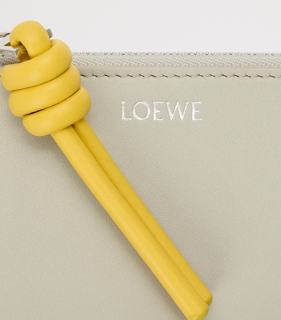 LOEWE Leather Knot Card Holder Shell Grey Dandelion Image 4