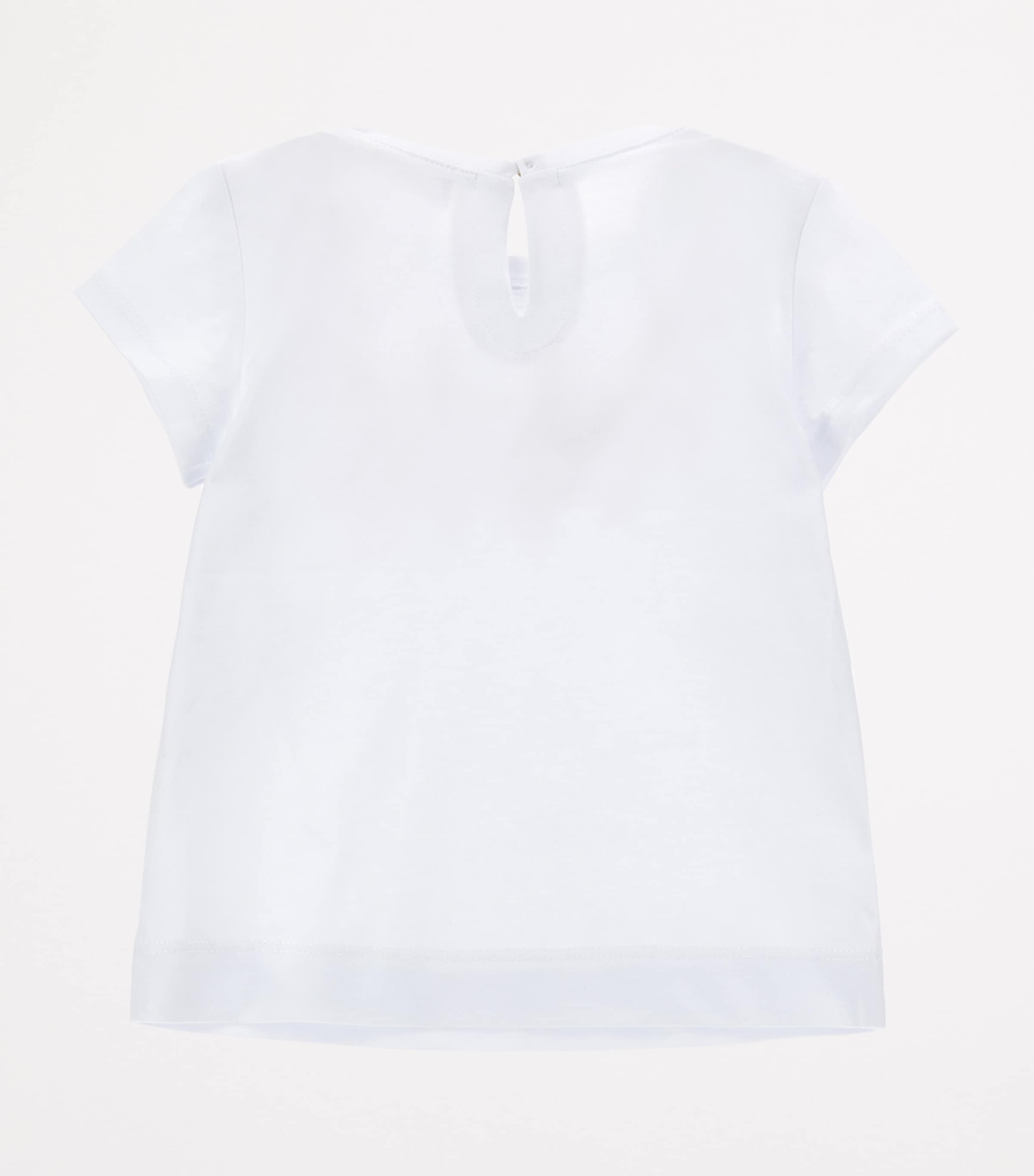 Cotton Heart Print T-Shirt (3-36 Months) BIANCO Image 2