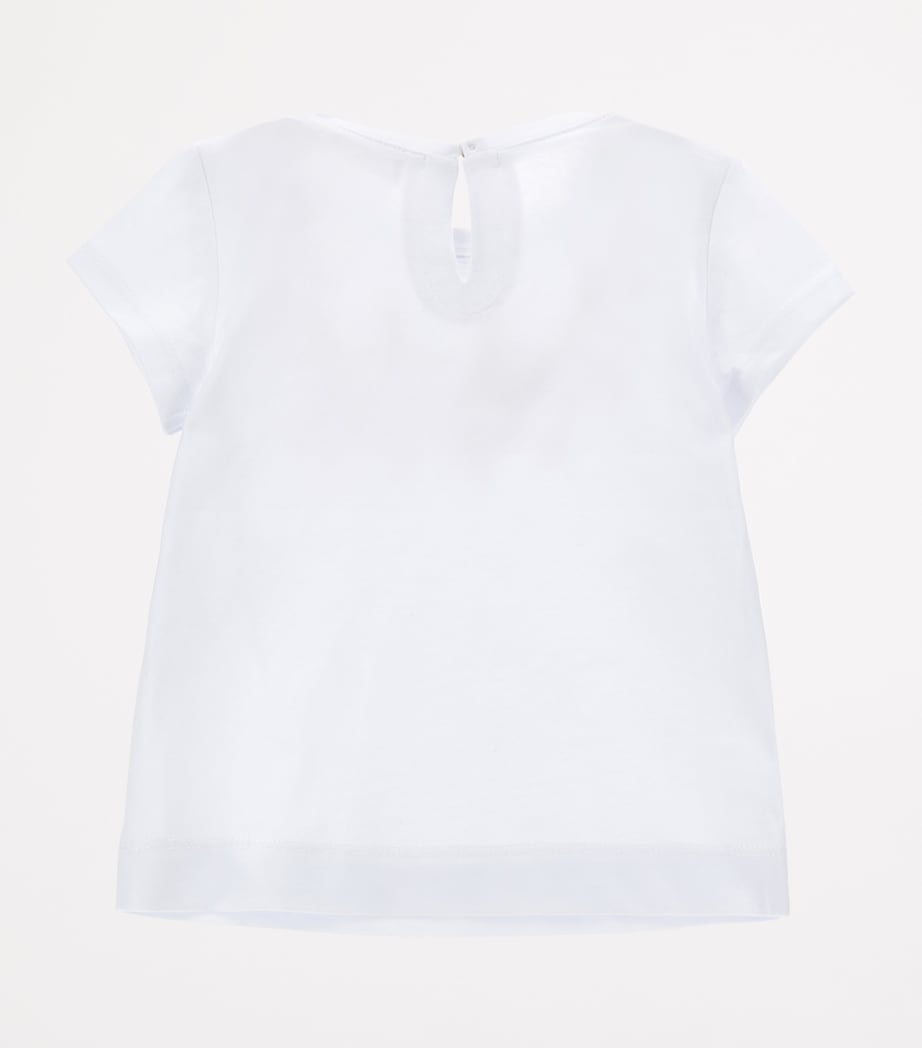Cotton Heart Print T-Shirt (3-36 Months) BIANCO Image 2