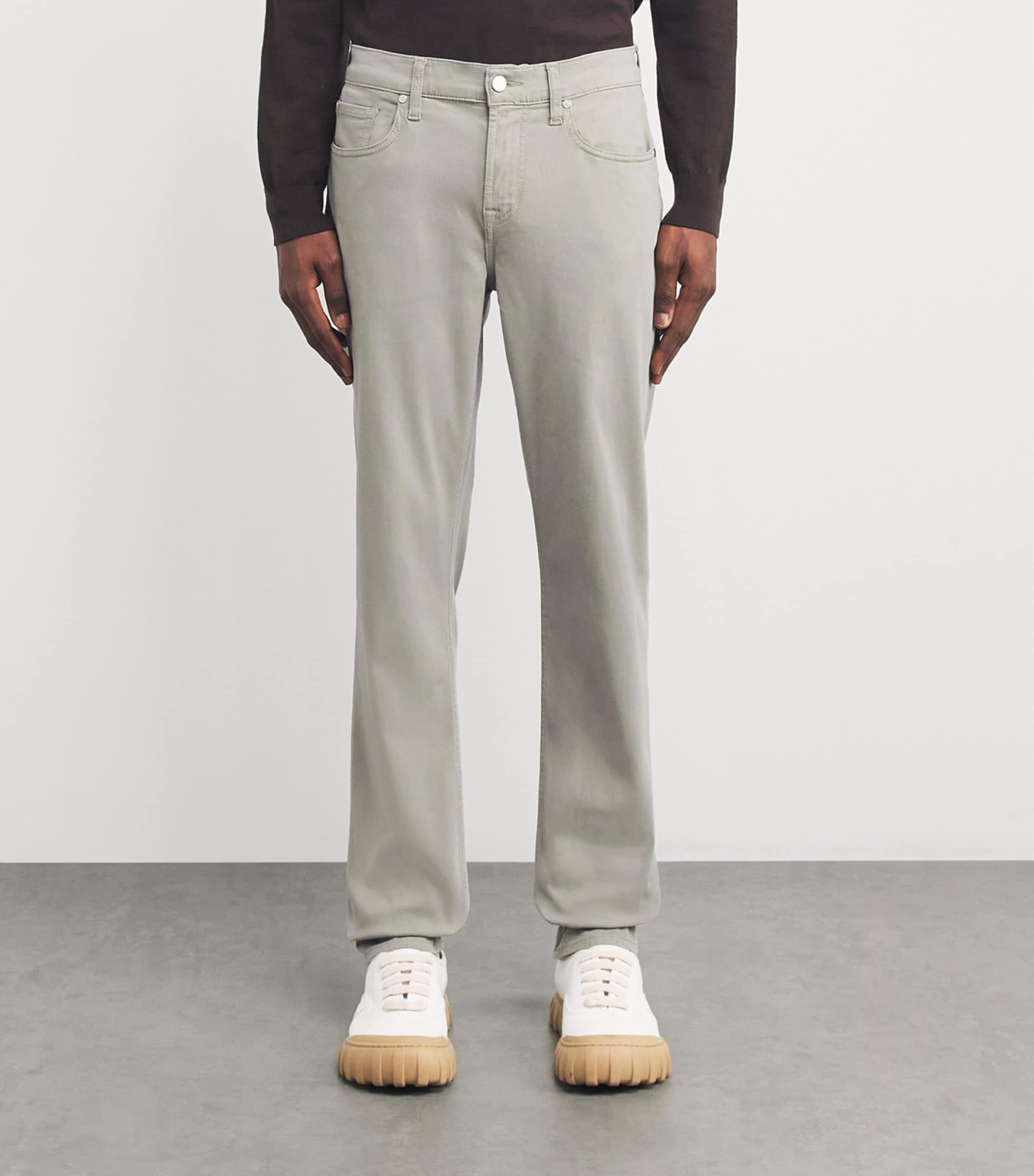 7 For All Mankind Mens Slimmy Tapered Slim Jeans Green Image 3