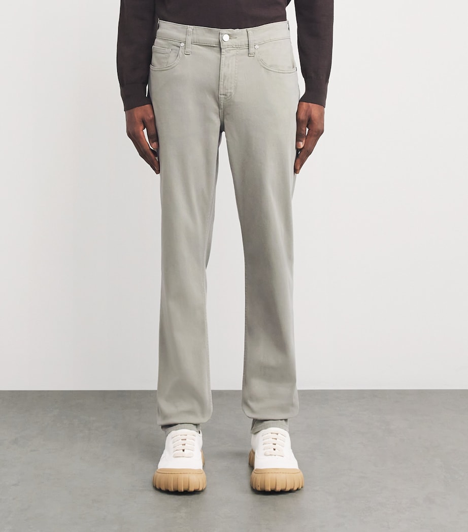 7 For All Mankind Mens Slimmy Tapered Slim Jeans Green Image 3