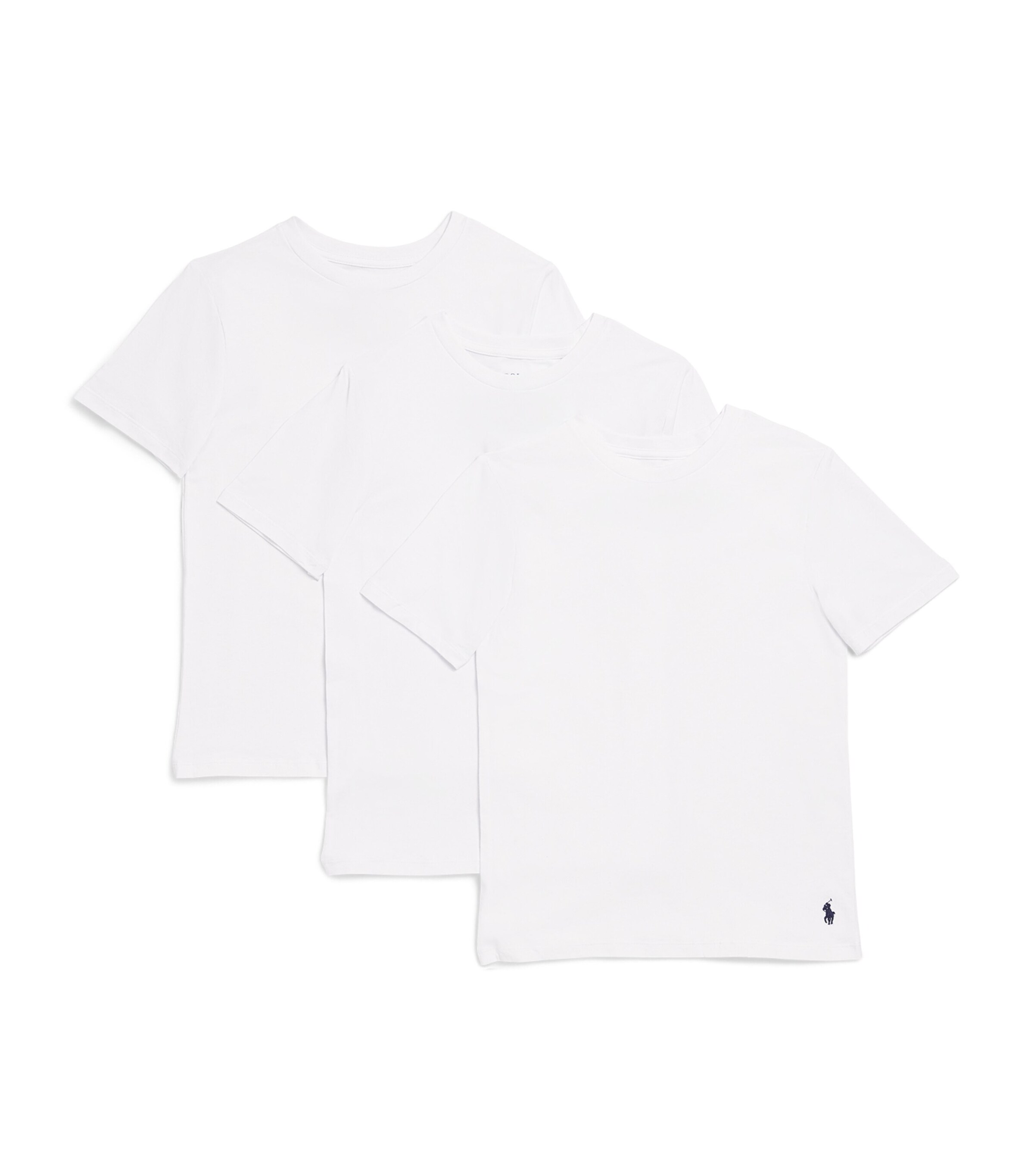 Ralph Lauren Kids Set of 3 Stretch-Cotton Pony Logo T-Shirt (6-12 Years) White Image 1