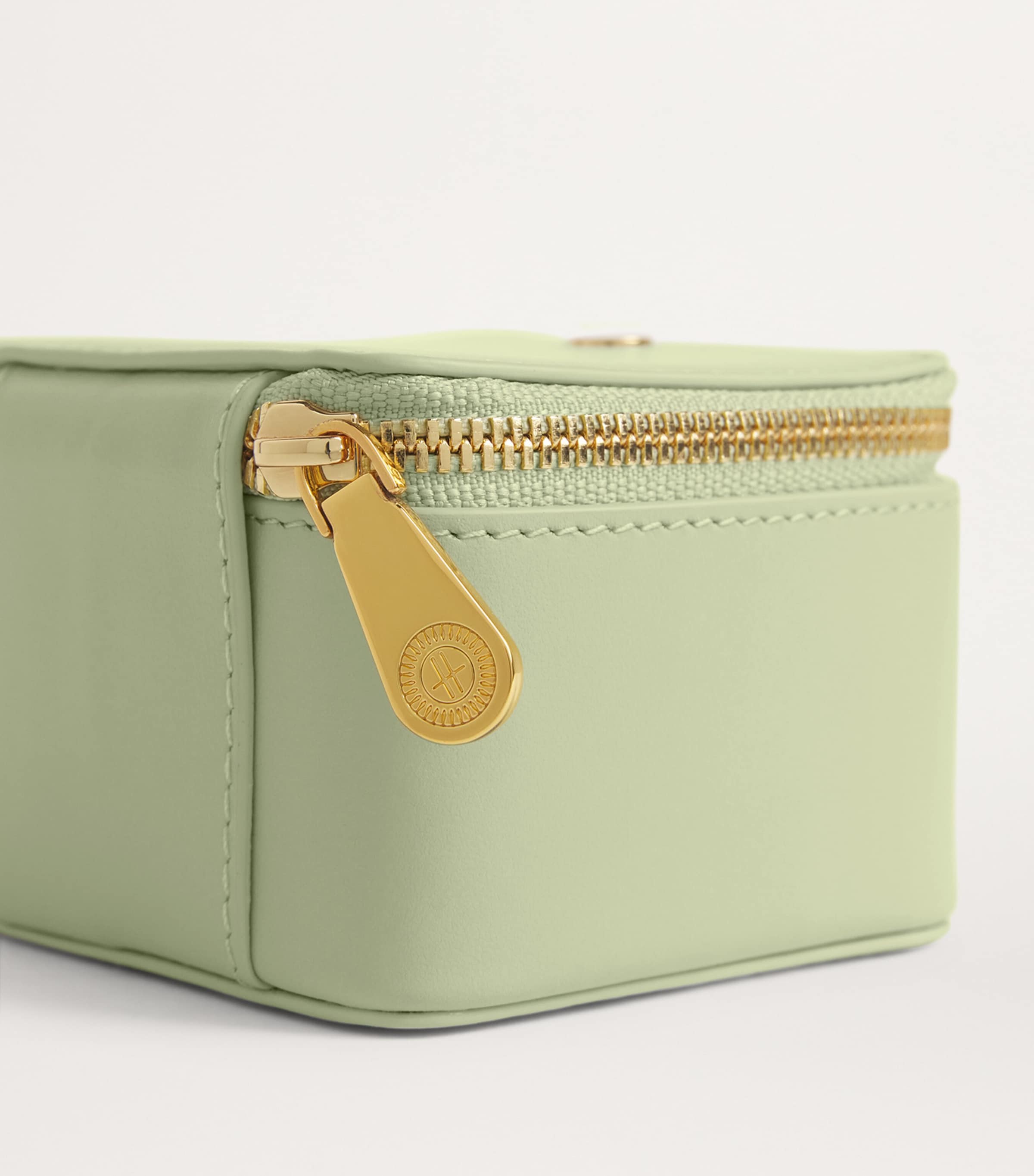 Pebbled Leather Trinket Box GREEN Image 3