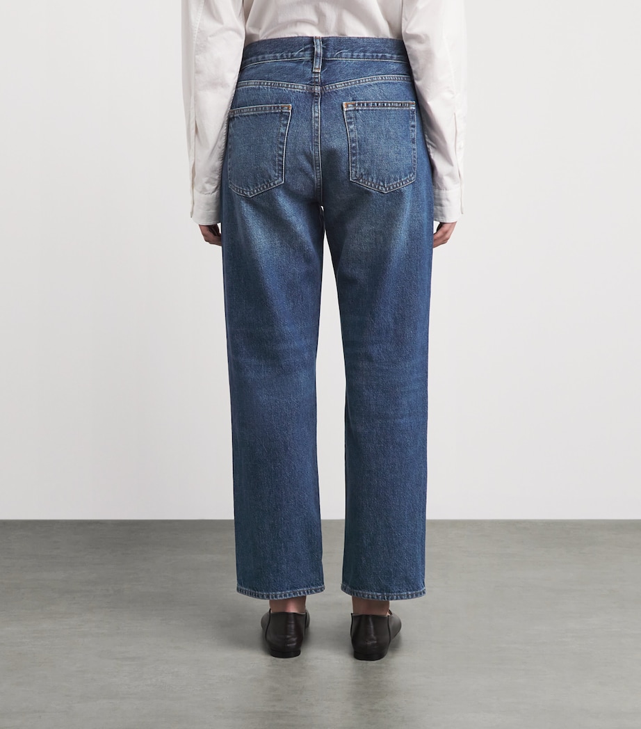 FRAME Womens The Hang Straight Jeans Sail Image 5