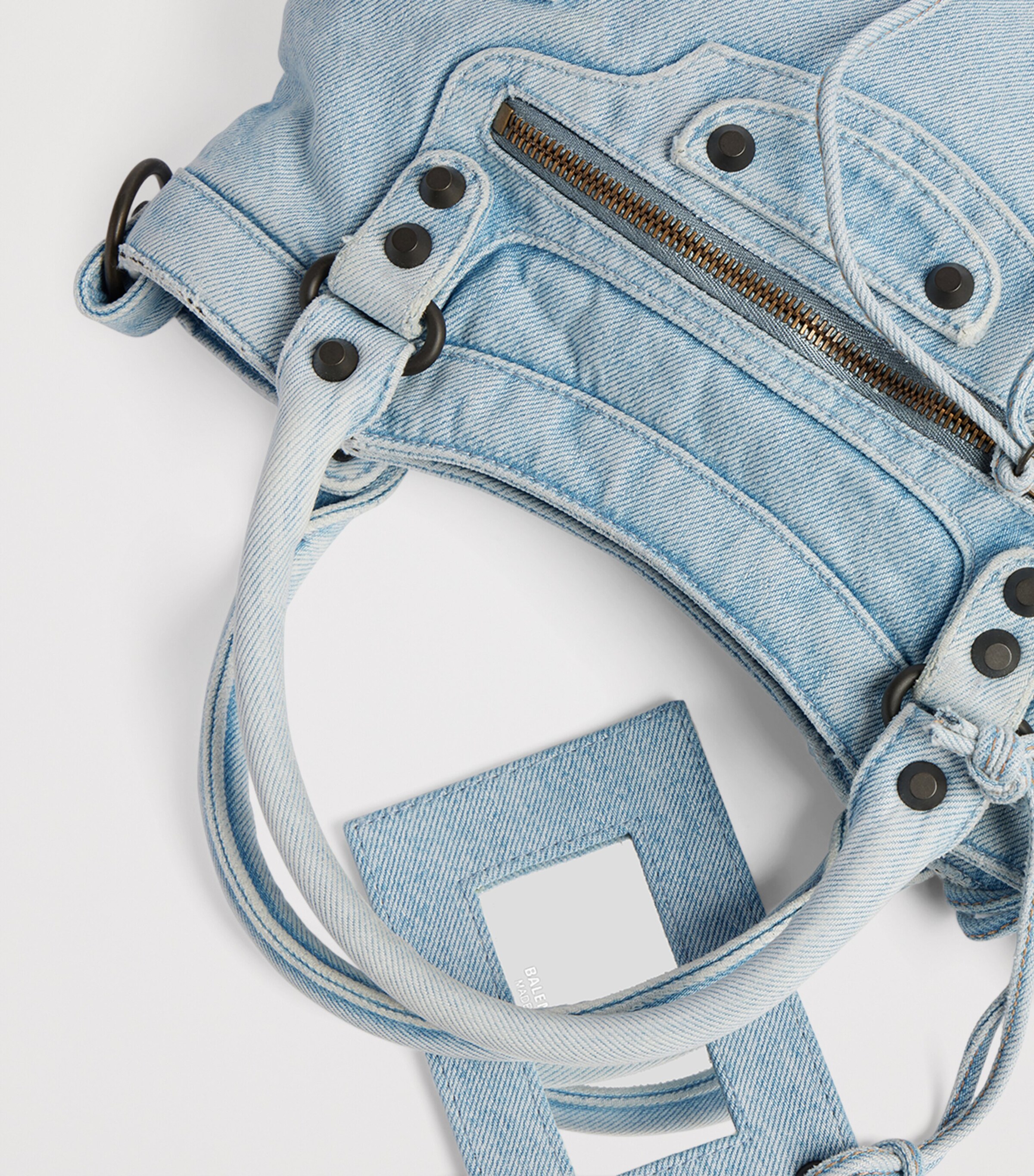Balenciaga Denim Le City First Top-Handle Bag Image 7
