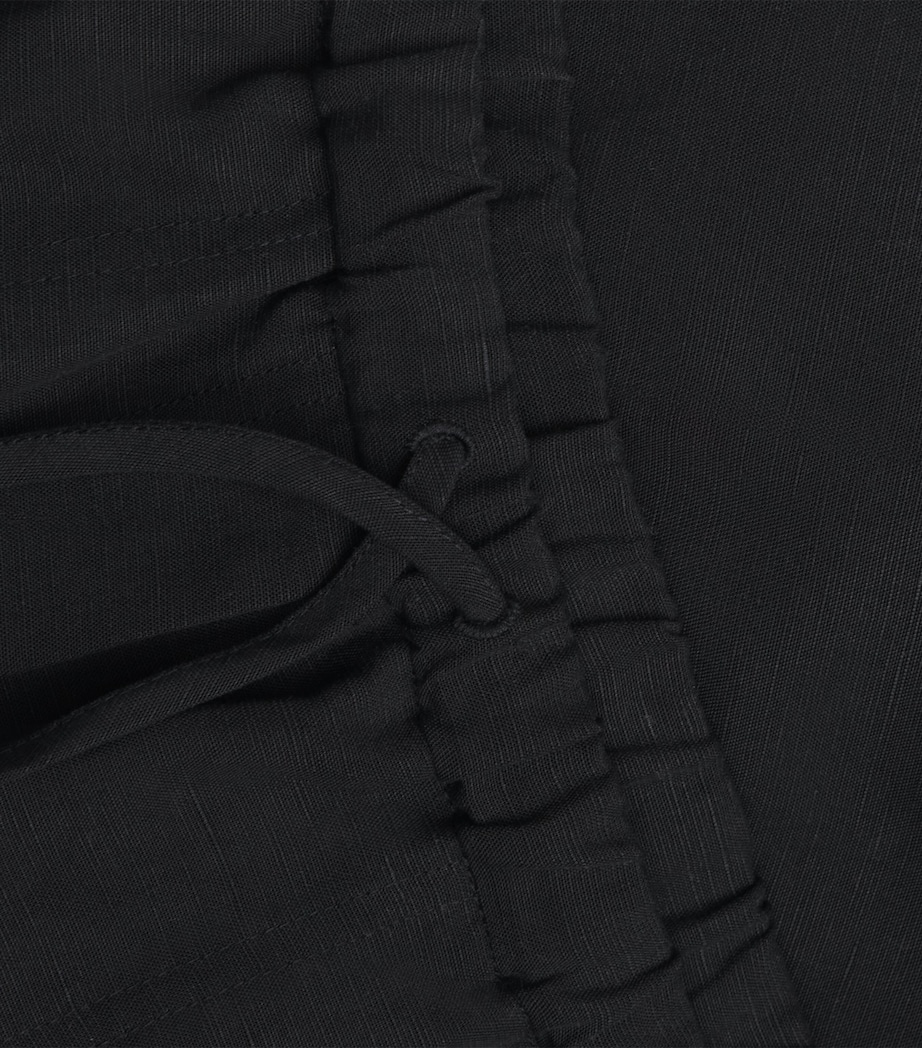 Toteme Womens Drawstring Fluid Trousers Black Image 6