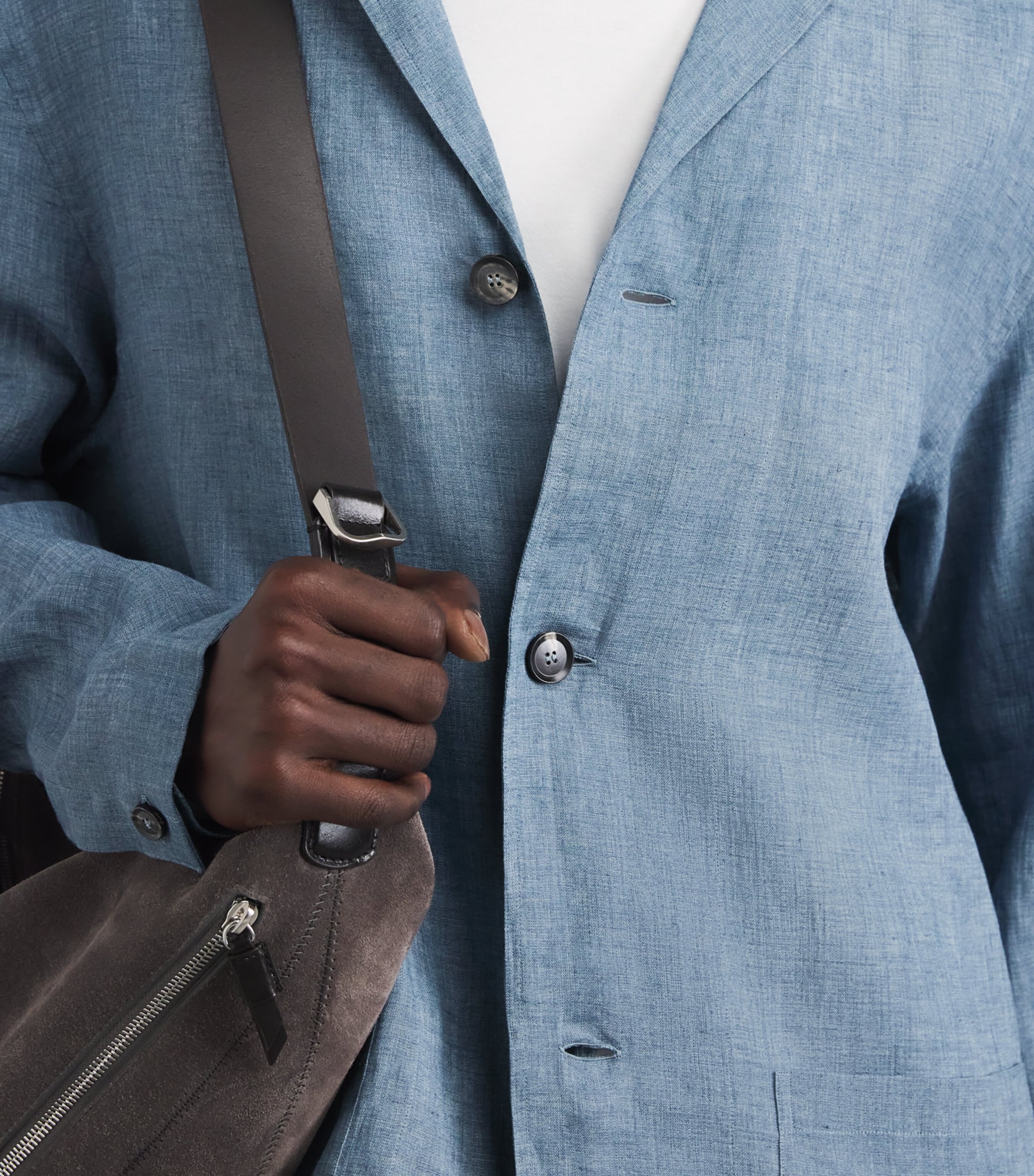 Brioni Mens Linen Overshirt Image 3