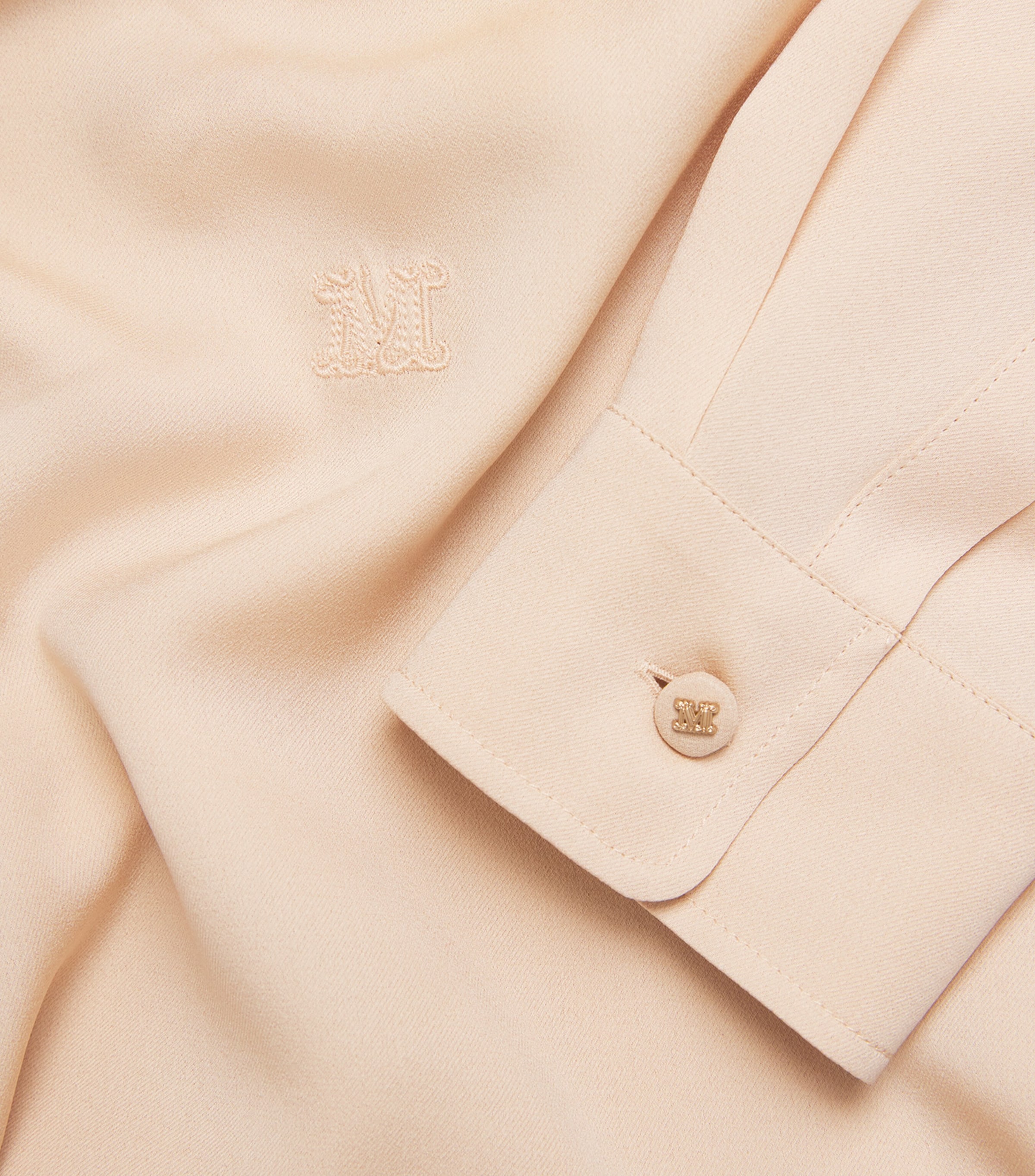 Silk Embroidered Shirt BEIGE Image 5