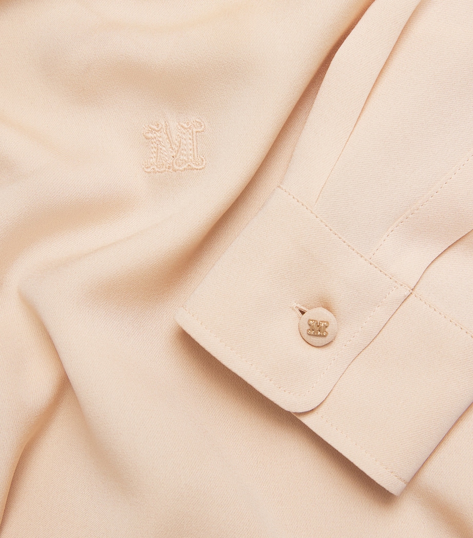 Silk Embroidered Shirt BEIGE Image 5