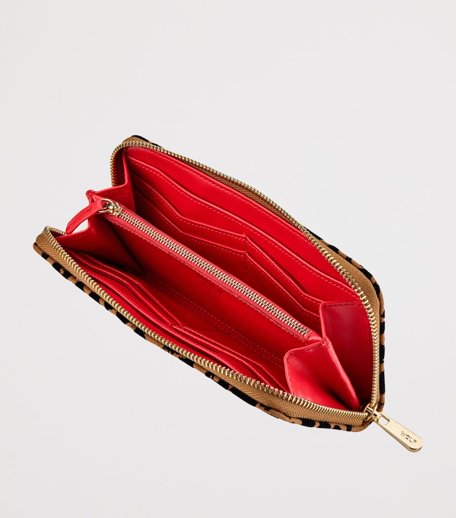 Nubuck Savanna Zip-Up Wallet TAN Image 2