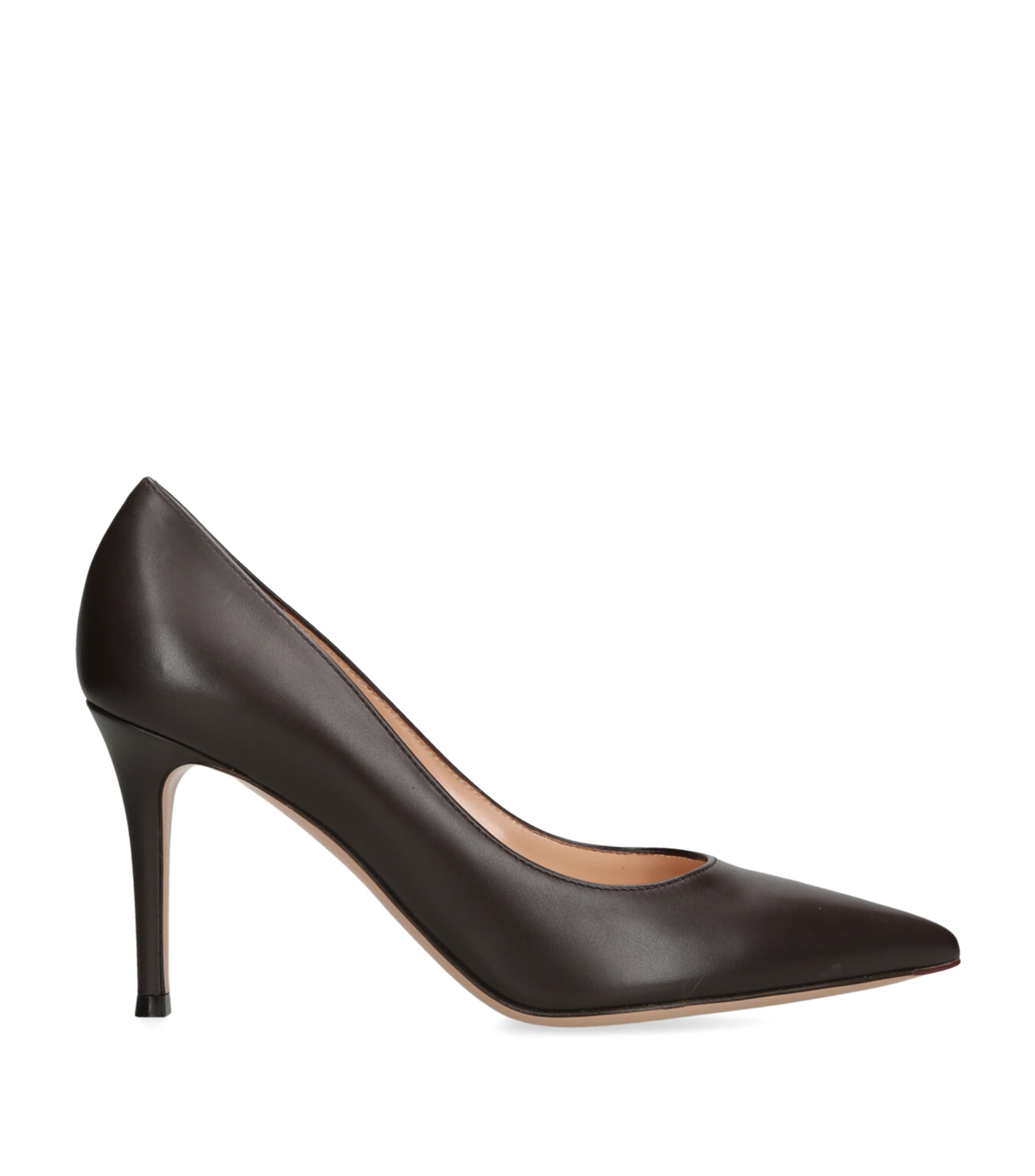 Gianvito Rossi Leather Gianvito Pumps 85 Dark Brown Image 1
