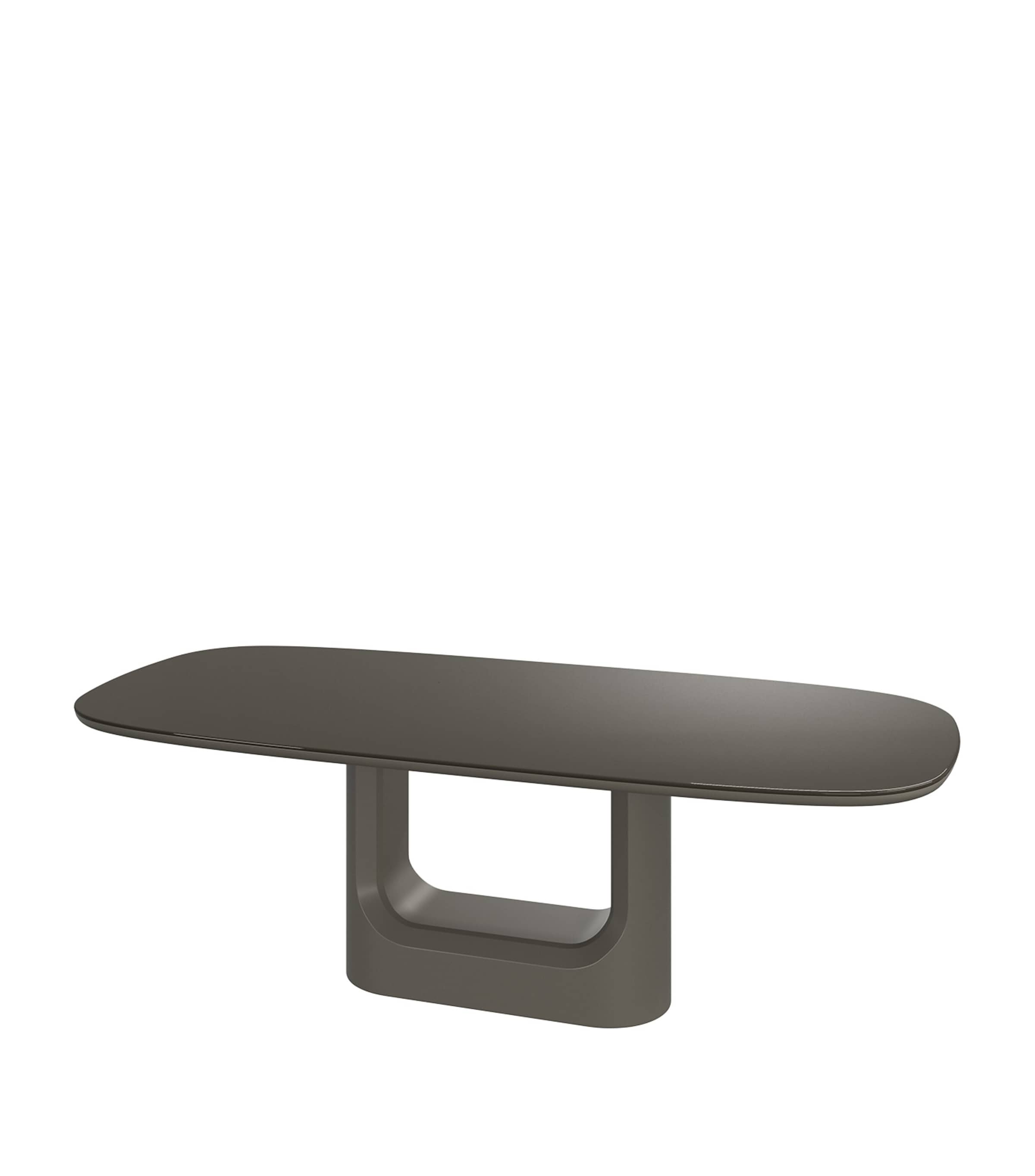 BoConcept Steel Volterra Dining Table Warm Grey Glass Image 1