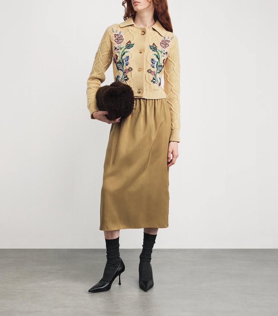 Wool-Cashmere Embroidered Cardigan M3791 Image 2