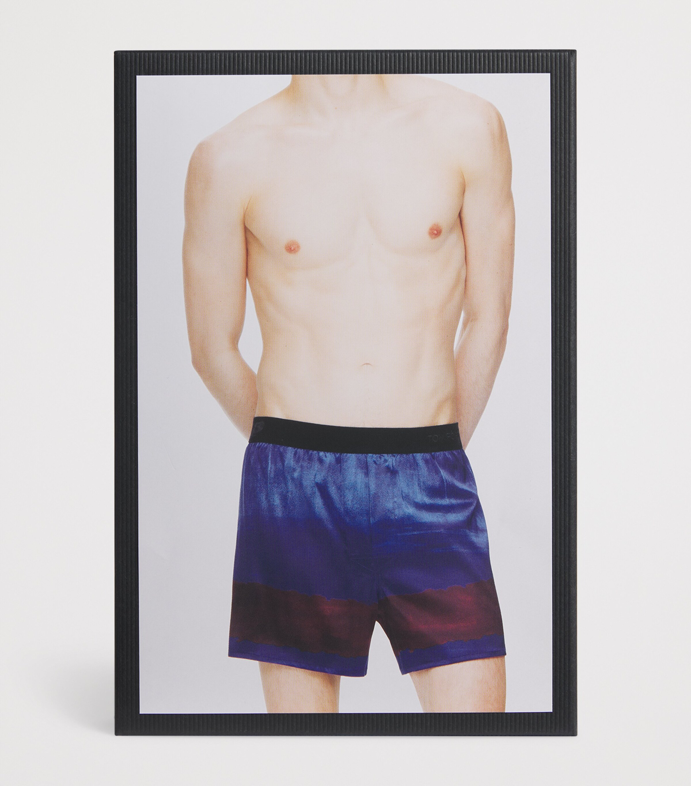 TOM FORD Mens Stretch-Silk Printed Boxer Shorts Lt Blue/brown Image 4