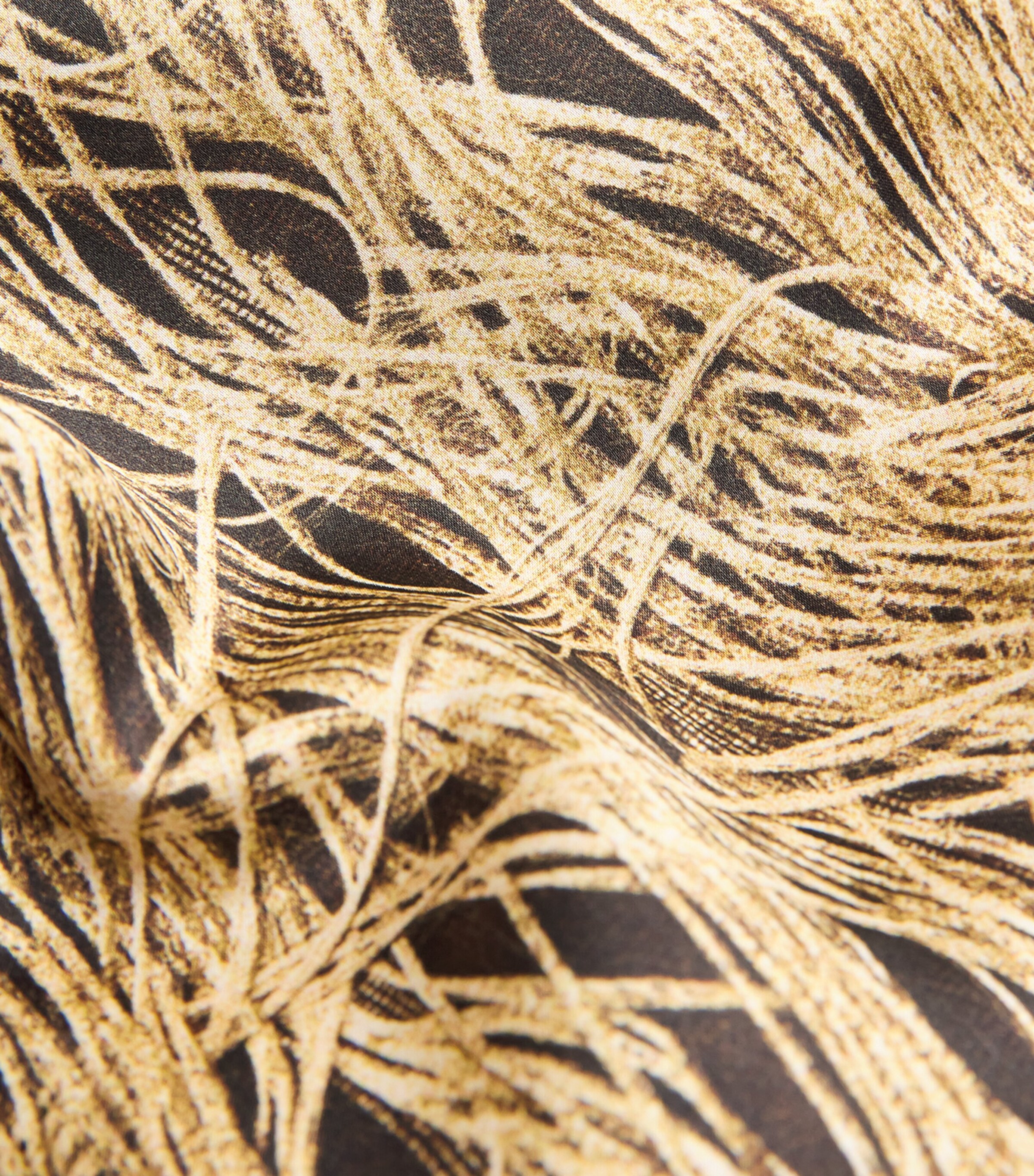 Roksanda Womens Silk Juniper Shirt Feather Scan Gold Image 5