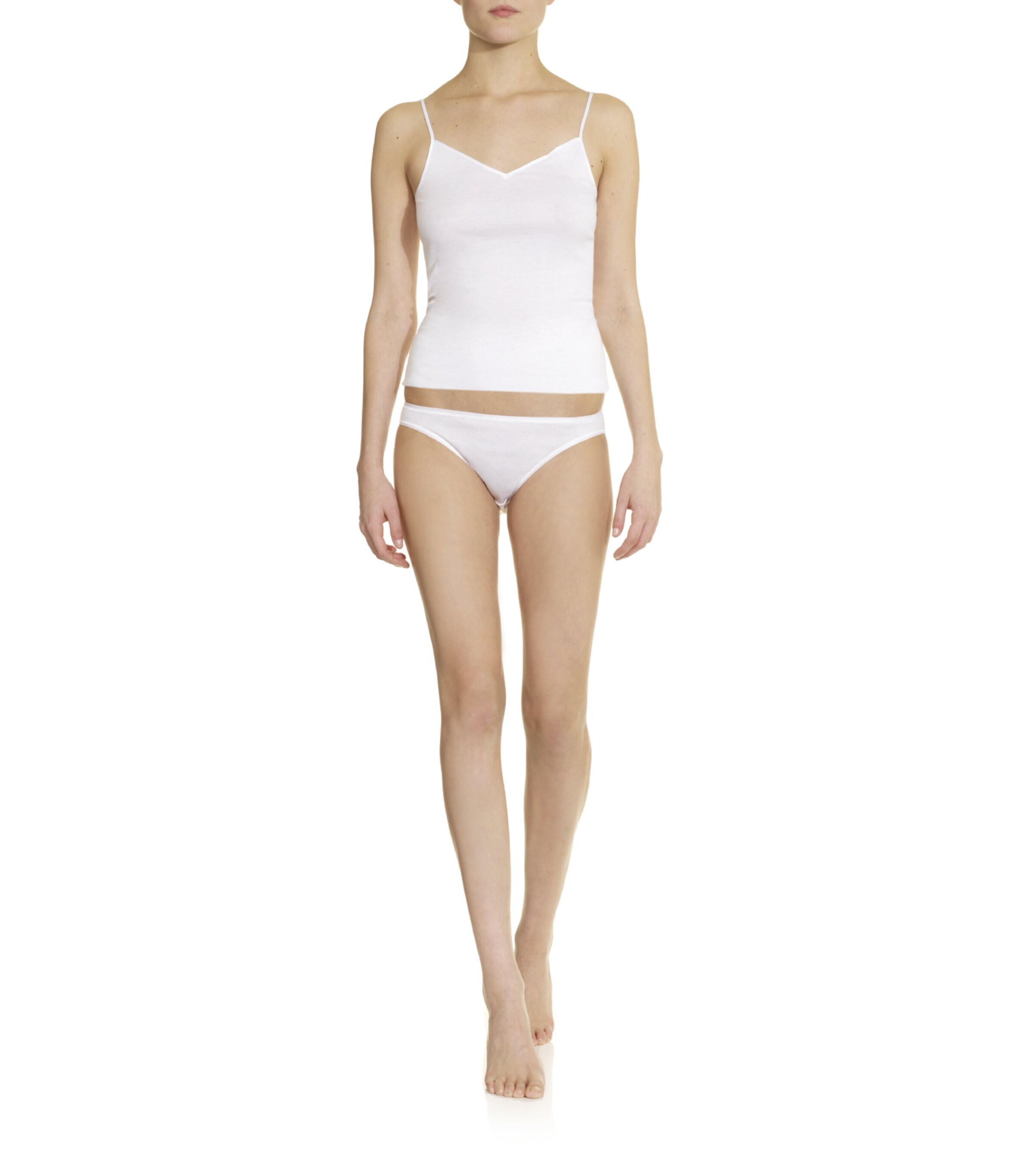 Cotton Seamless Mini Brief WHITE Image 2