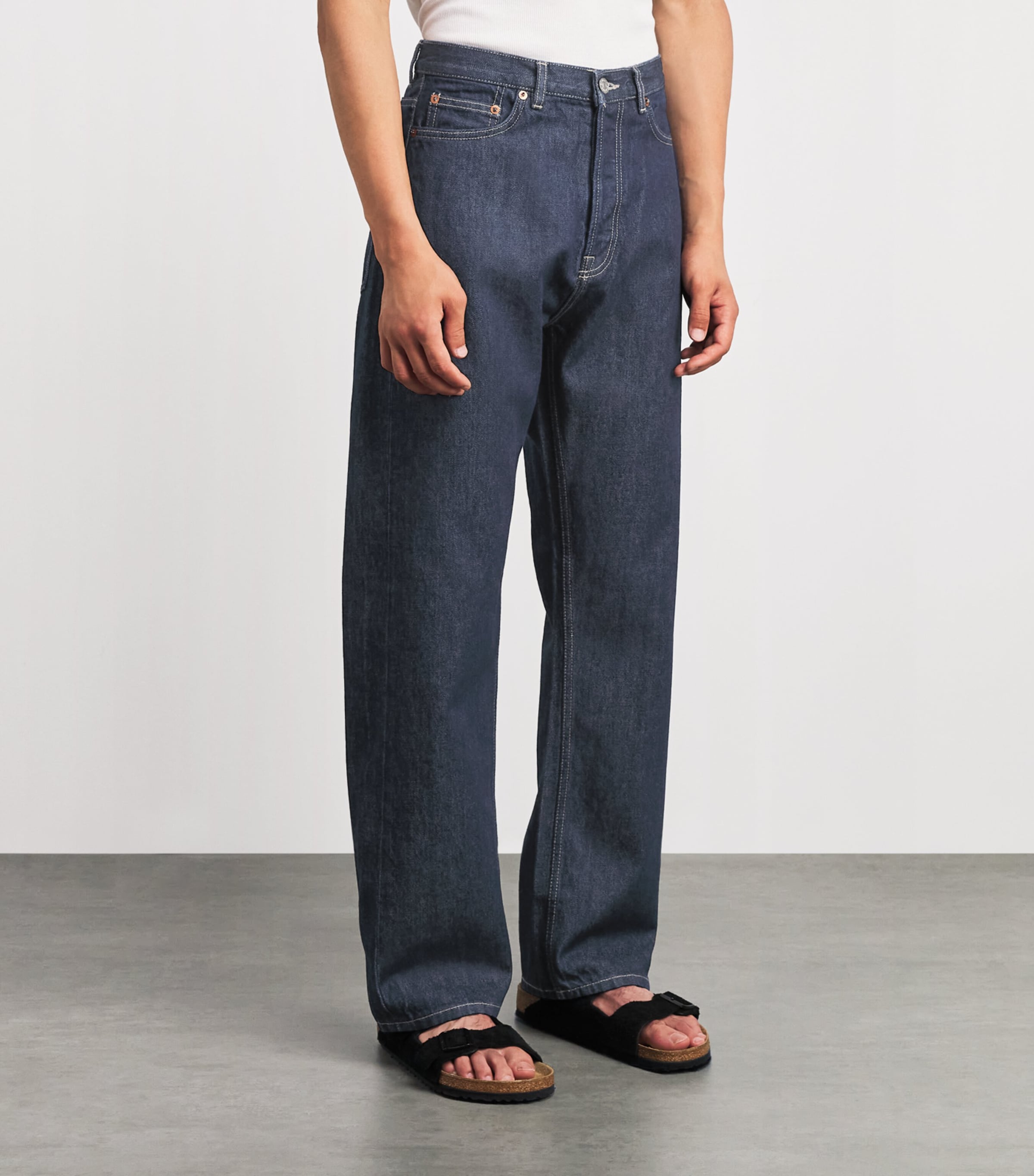 Samsøe Samsøe Mens Roger Straight Jeans Dark Lake Image 4