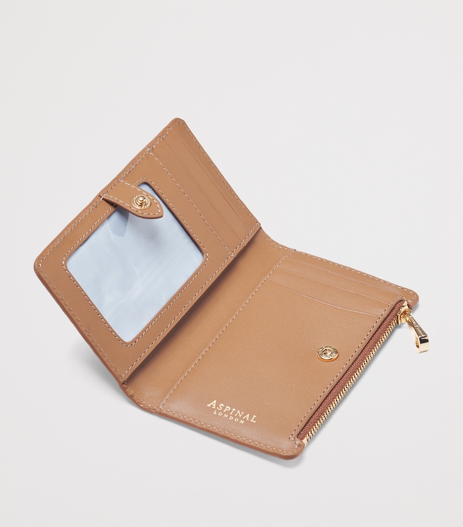 Aspinal Of London Small Leather Mayfair Purse Caramel Image 3