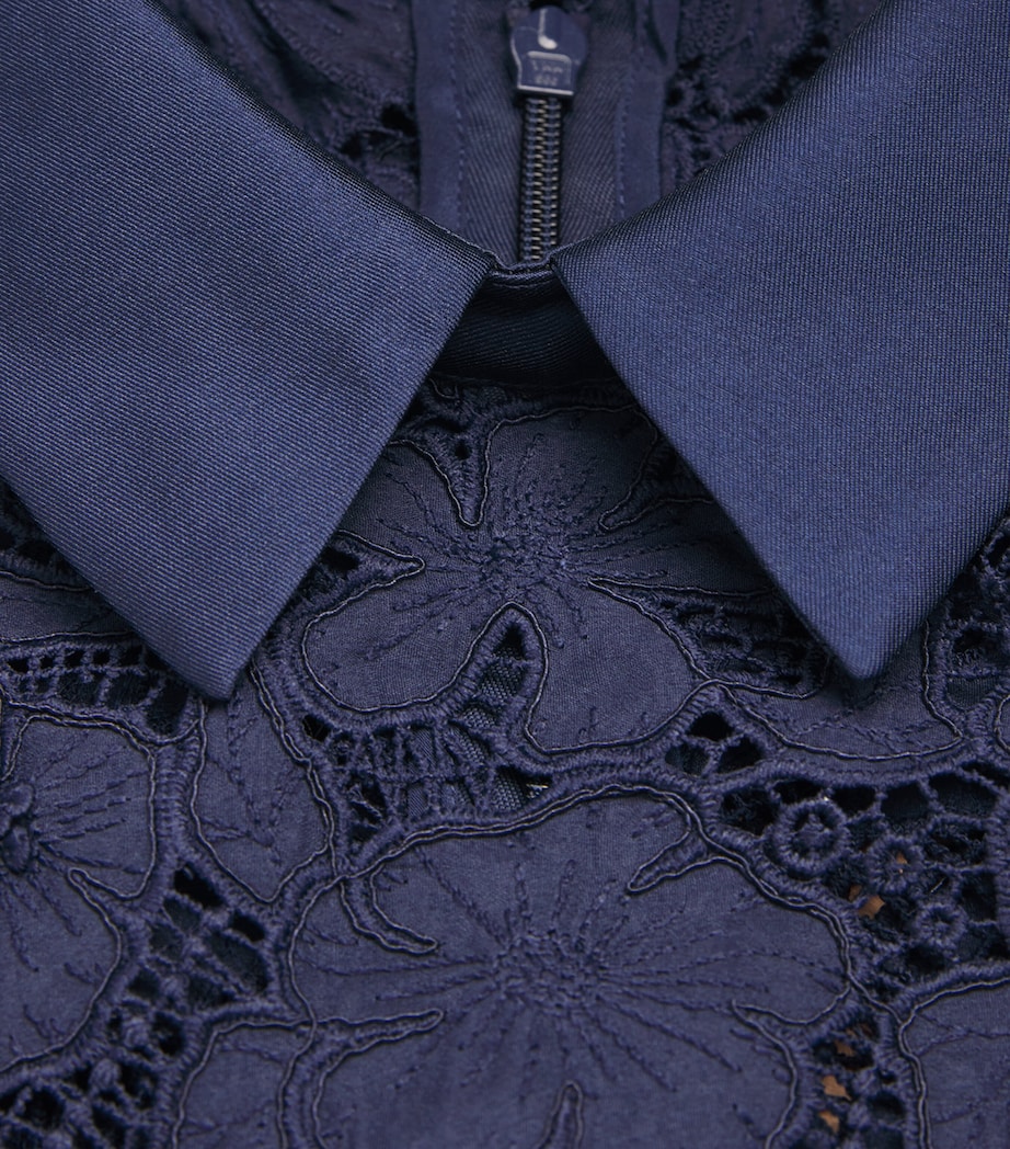 Lace Collared Midi Dress NAVY Image 5