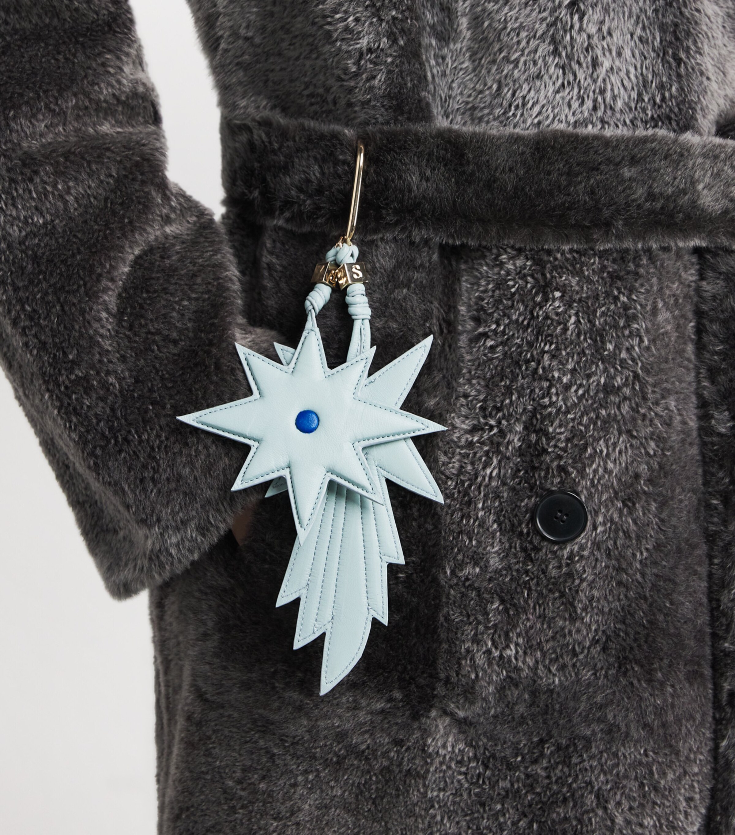 Lamb Leather Star Keyring A8215 Image 4