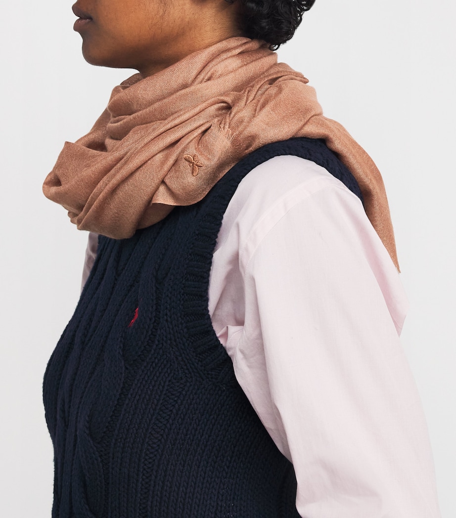 Cashmere-Silk Stole Scarf MUSTARD Image 3
