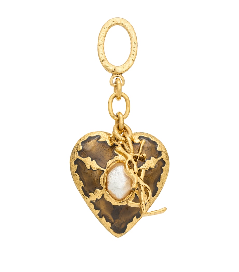 Saint Laurent Cassandre Heart Bag Charm Image 1