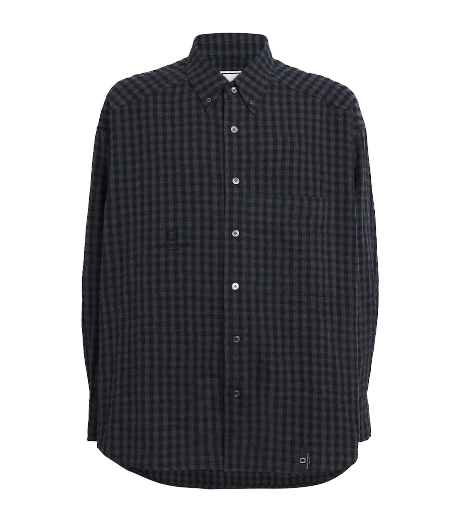 Cotton-Wool Gingham Shirt GREY Image 1