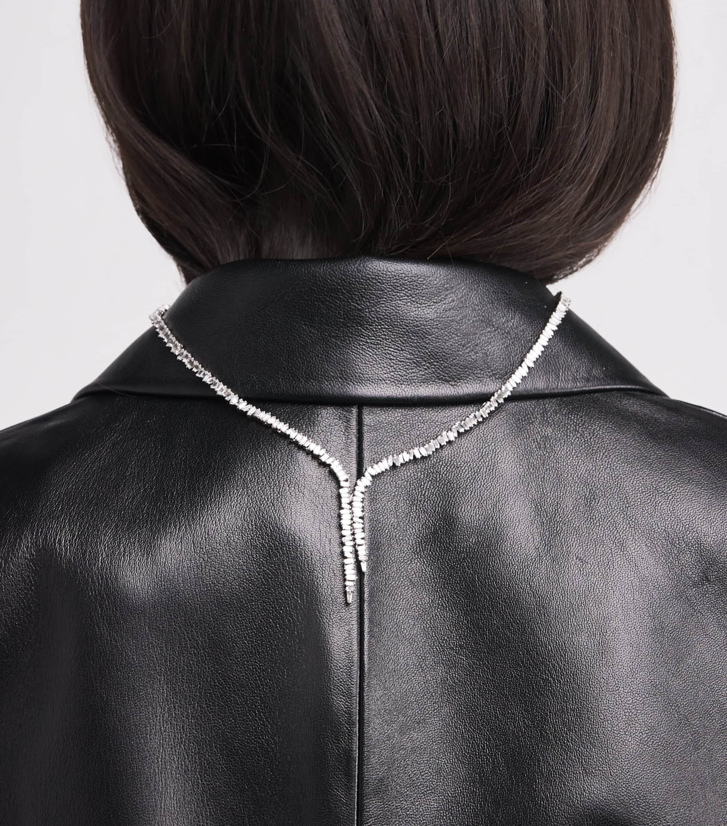 White Gold and Diamond Tennis Necklace 18K WG/WD Image 2