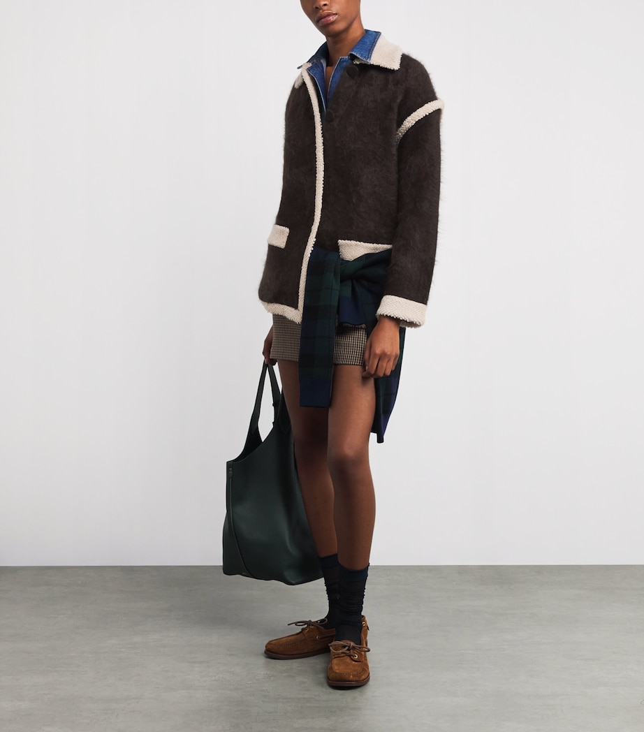 Cashmere Bouclé-Trim Grizzly Jacket BURNT COCOA/OATMEAL Image 2