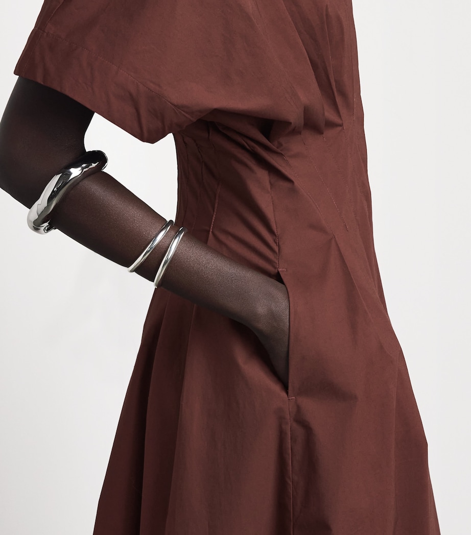 Palmer//Harding Womens Cotton Courage Maxi Shirt Dress Burgdandy Cttn Pplin Image 5