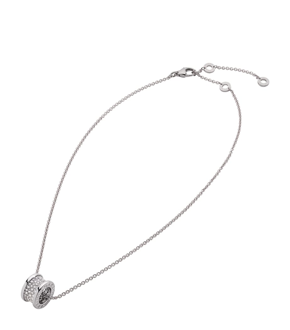 Bvlgari White Gold Pavé Diamond B.zero1 Necklace White Gold Image 1