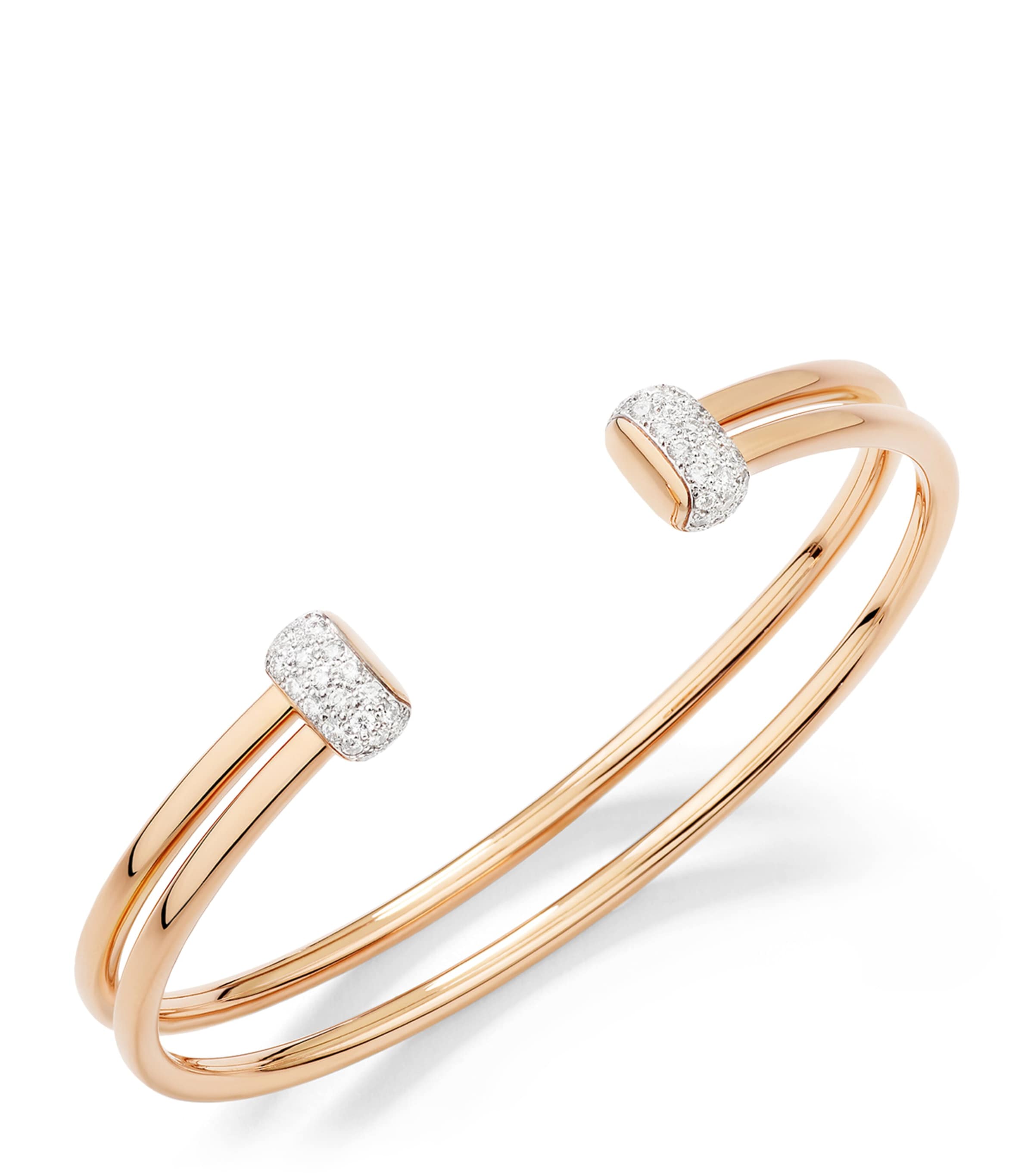 Pomellato Rose Gold And Diamond Together Bangle In Rose Gold