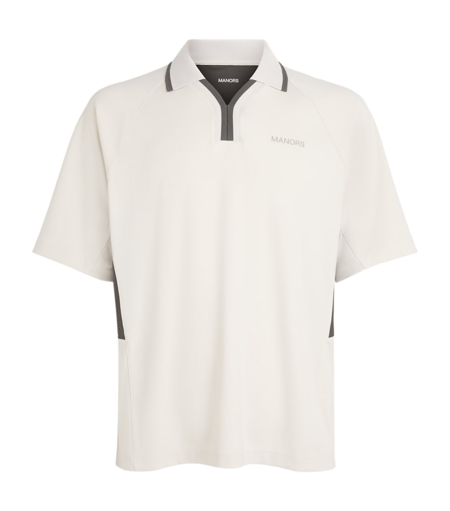 Manors Mens Seawool Club Polo Shirt Pebble Image 1