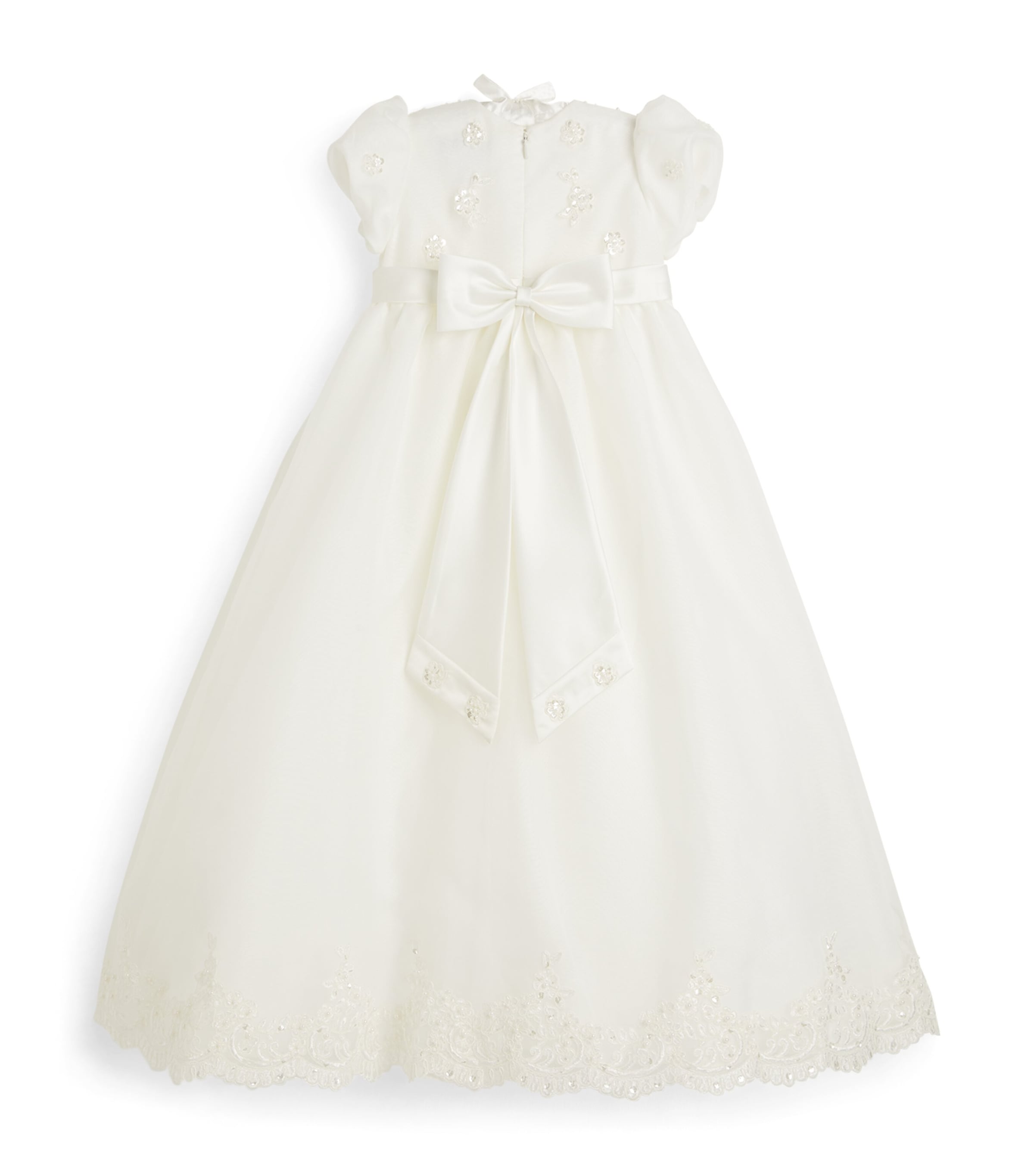 Sarah Louise Christening Robe and Bonnet Set (3-12 Months) Ivory Image 2