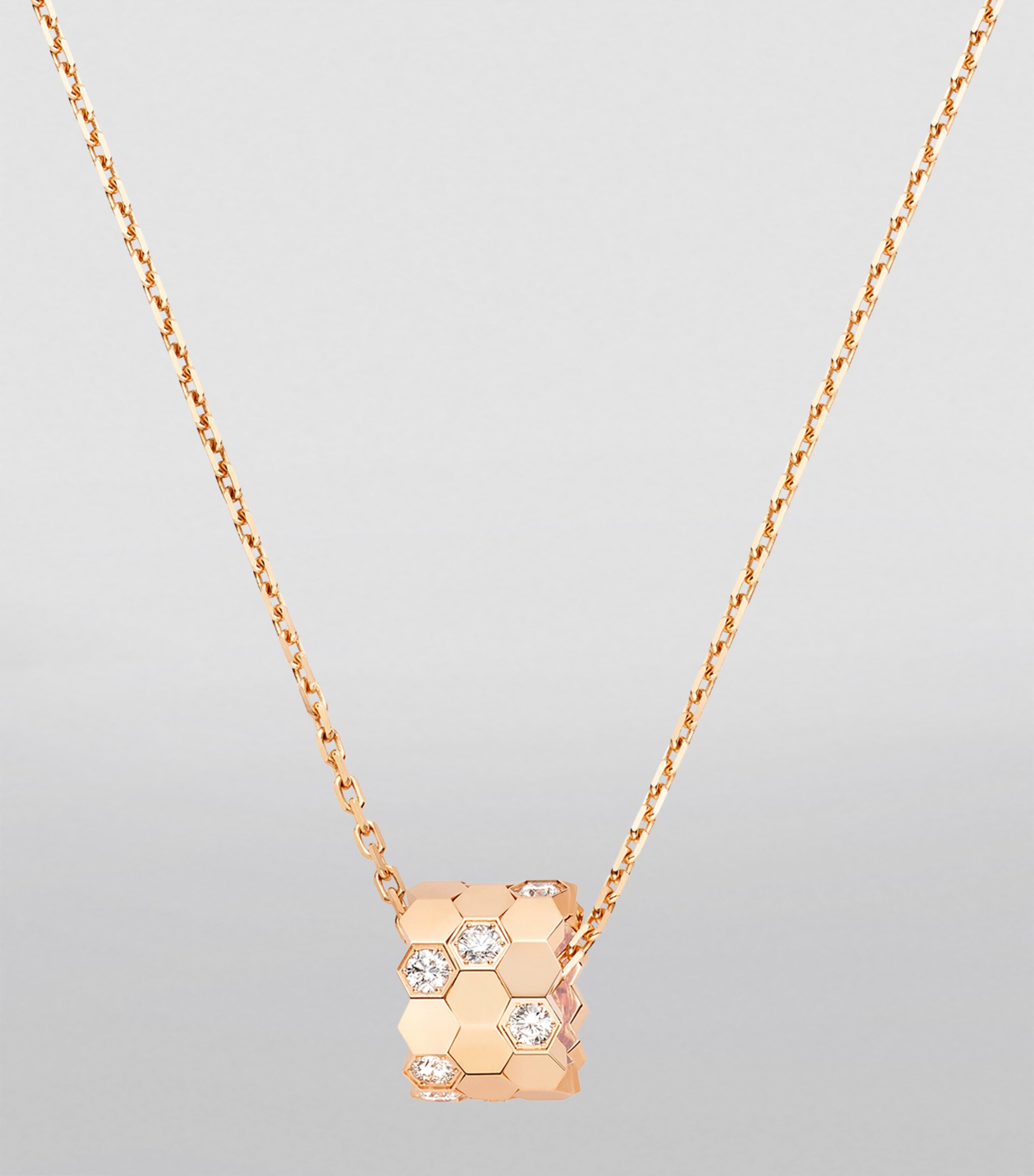 Medium Rose Gold and Diamond Bee de Chaumet Necklace PINK GOLD Image 4