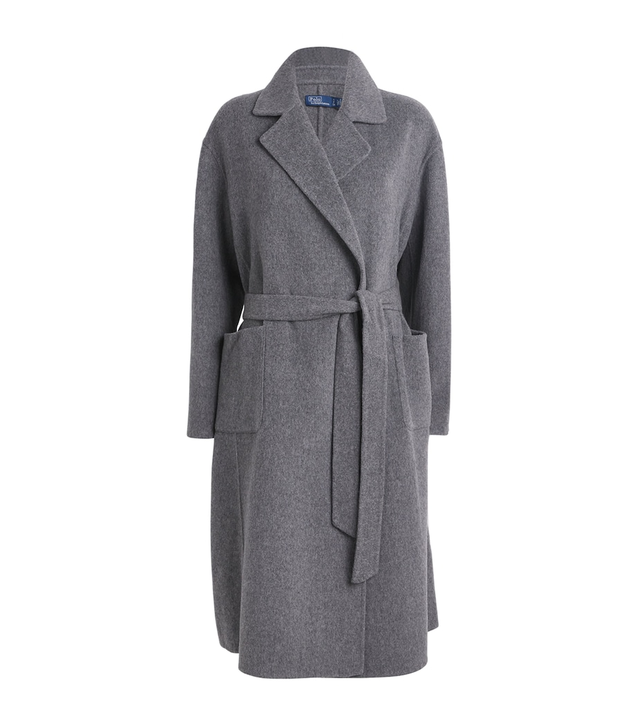 Wool Wrap Coat GREY MELANGE Image 1