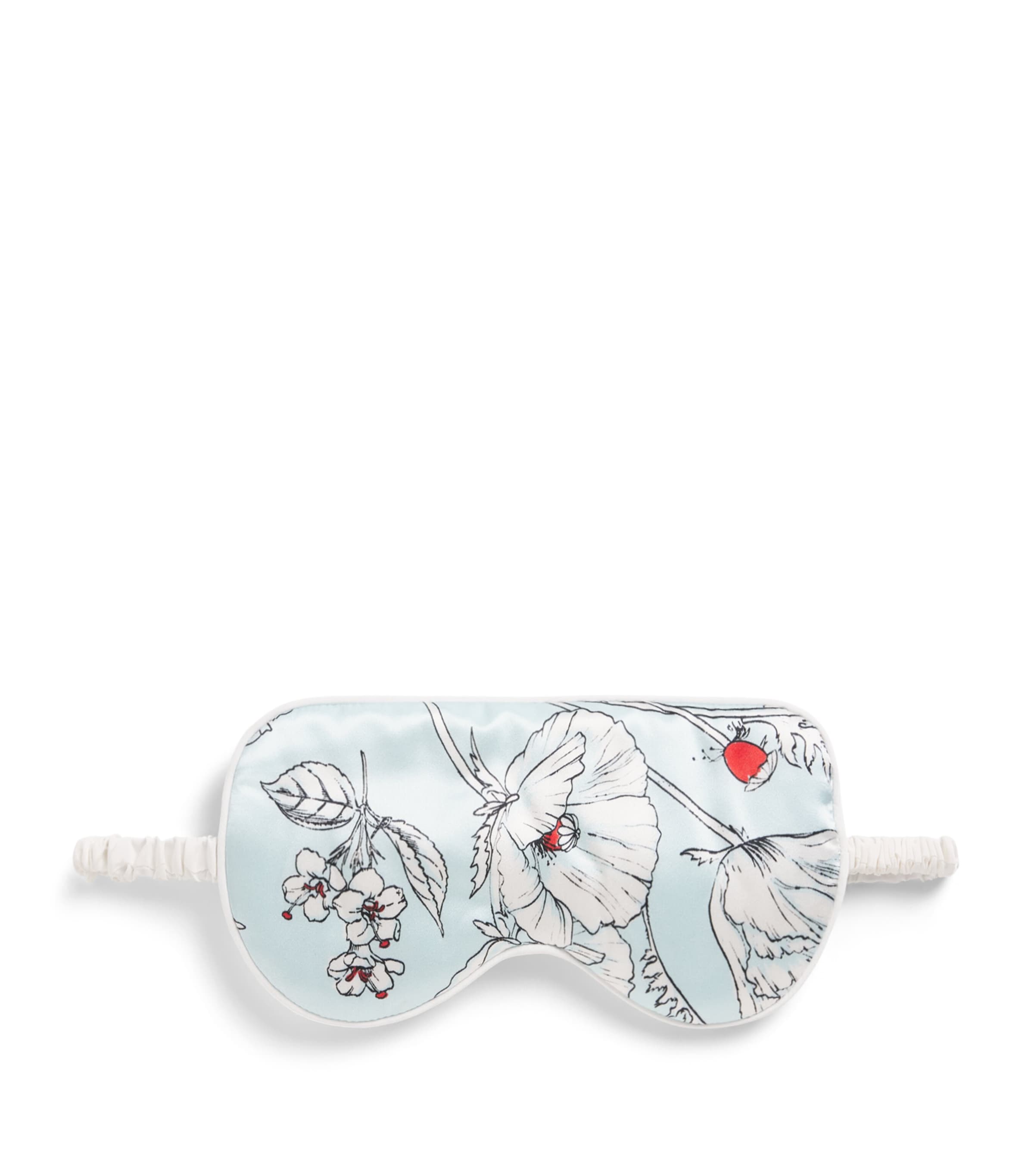 Olivia von Halle Womens Silk Floral Audrey Eye Mask Serafina Image 1