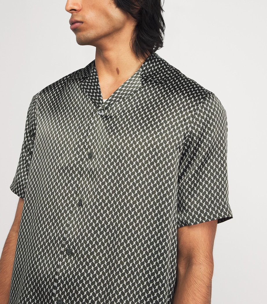 Silk Roberto Short-Sleeve Shirt 840-SEAWOOD Image 6