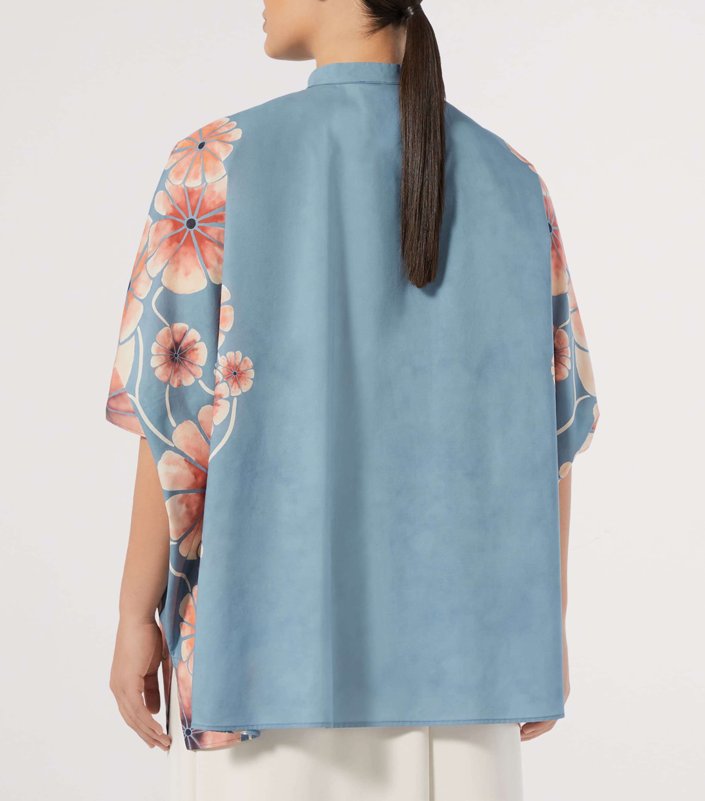 x Maccapani Cotton Printed Astro Blouse BLUE AZURE Image 3