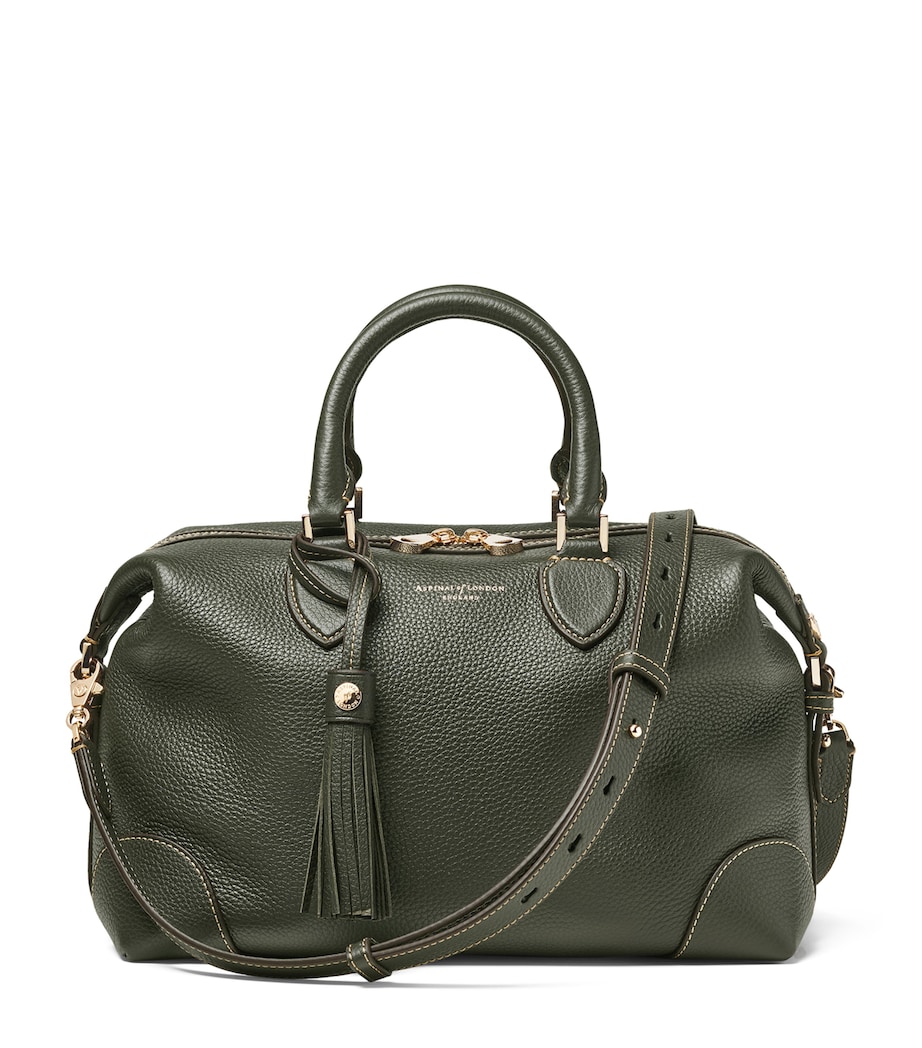 Leather Hudson Bowling Bag GREEN Image 1