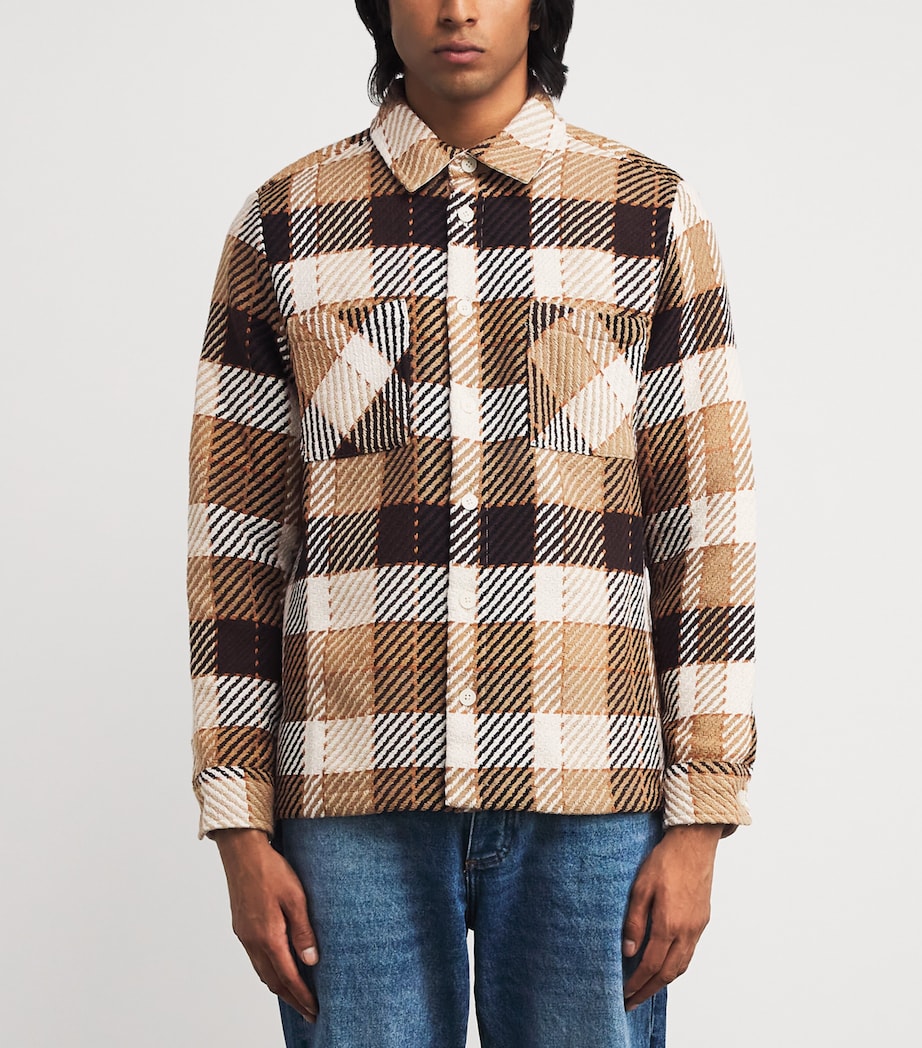 Cotton-Blend Pike Check Whiting Overshirt NATURAL/BROWN Image 3