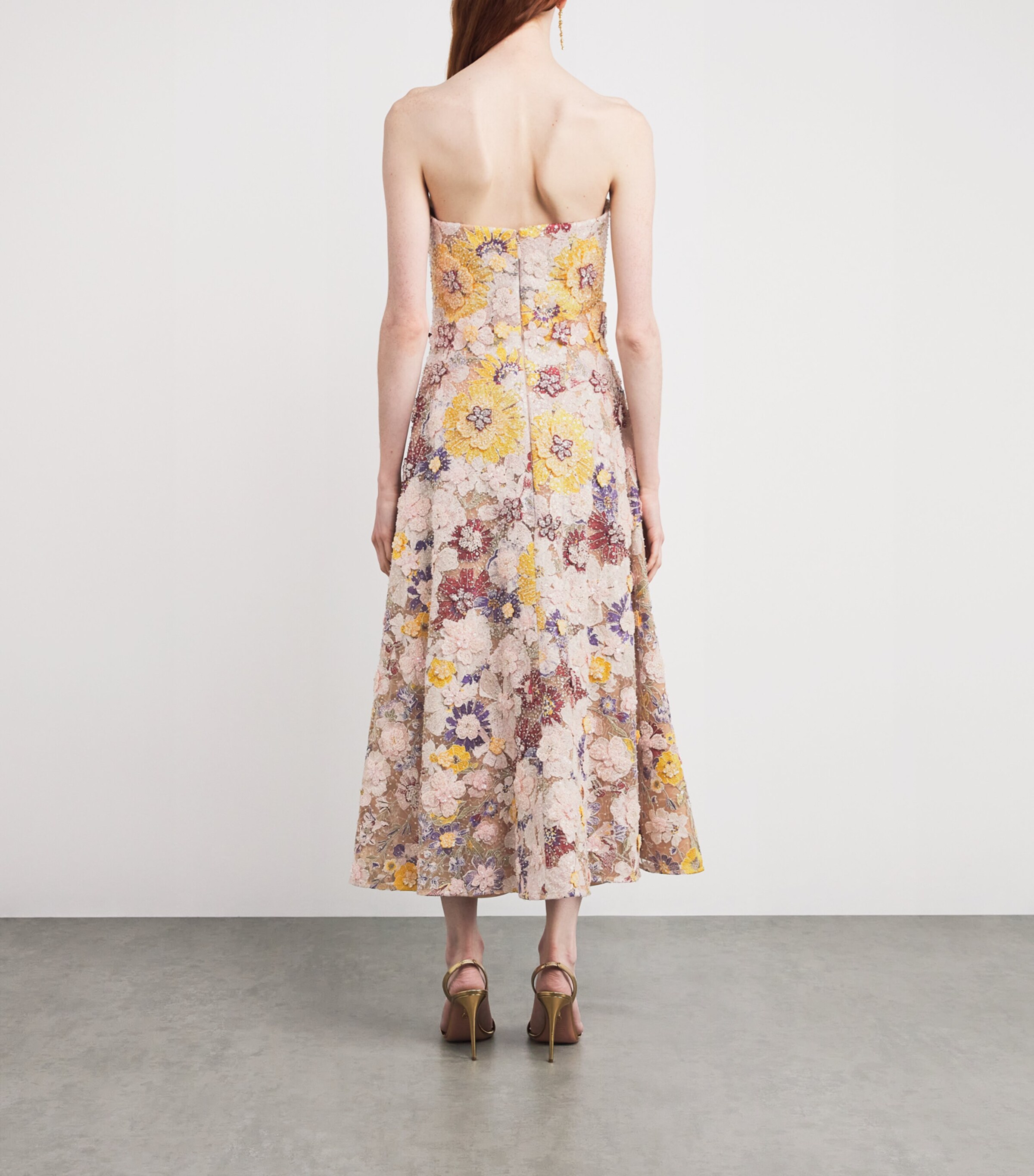 Costarellos Womens Strapless Jassa Midi Dress Image 3