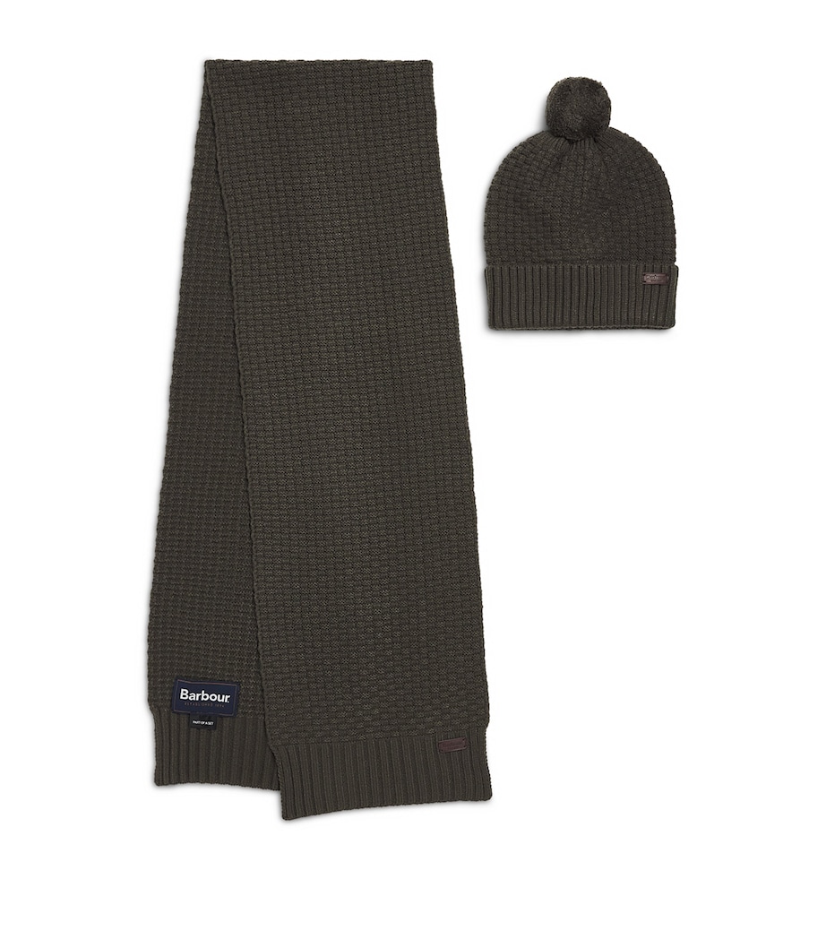 Ramside Beanie and Scarf Gift Set OLIVE TWIST Image 1