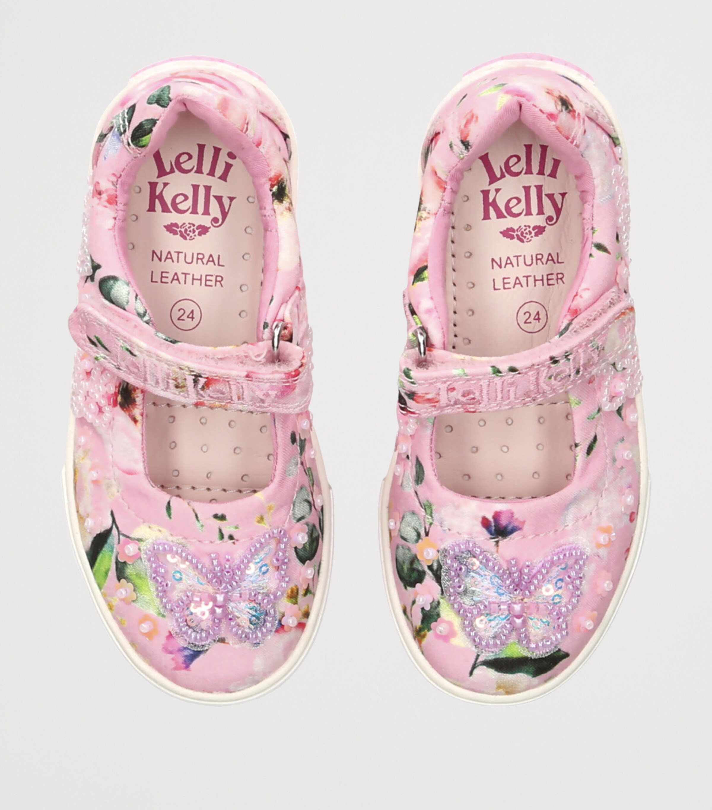 Lelli Kelly Embellished Serena Dolly Shoes Pink Comb Image 4
