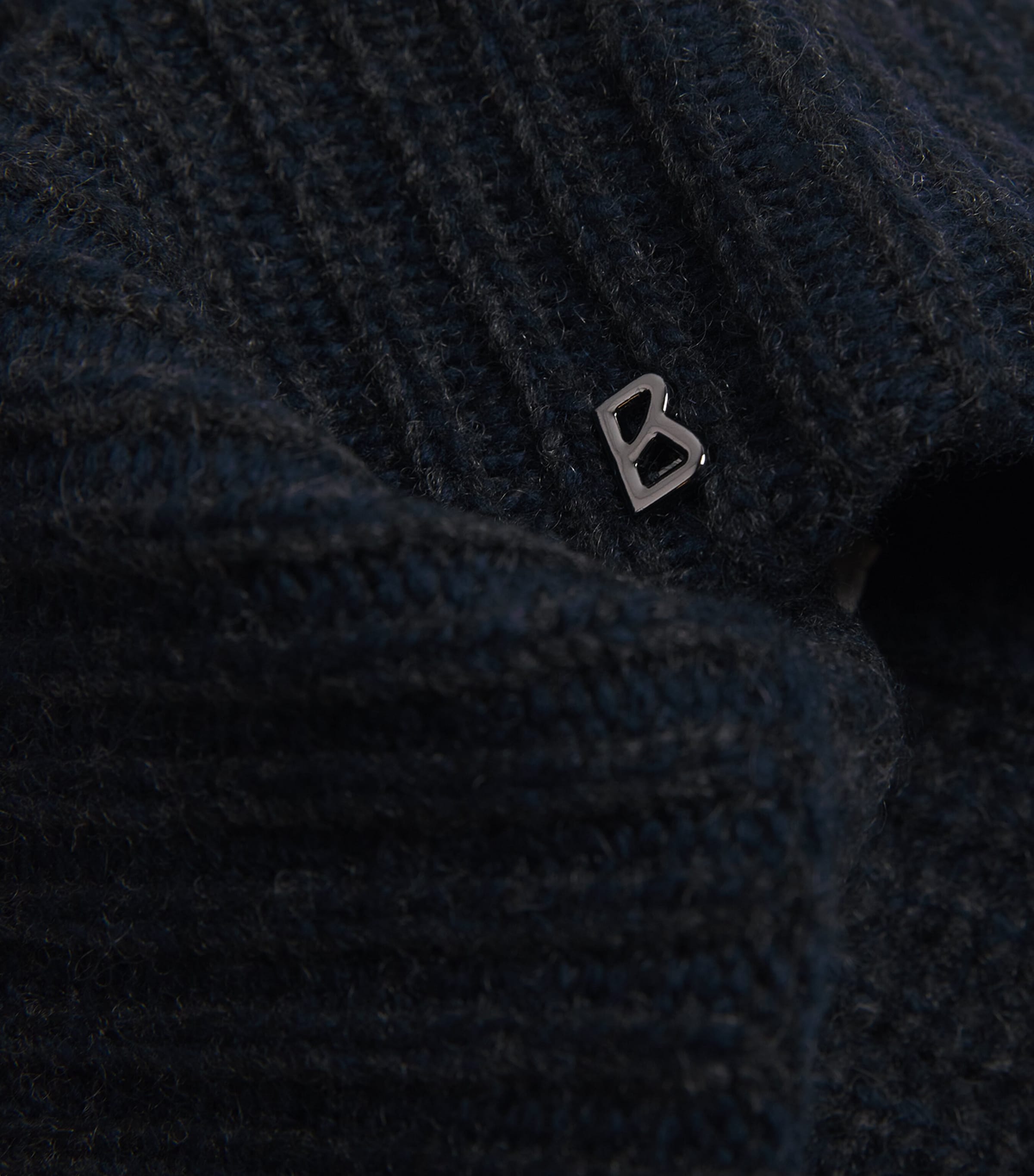Wool-Cashmere Rex Beanie 464-NAVY Image 3