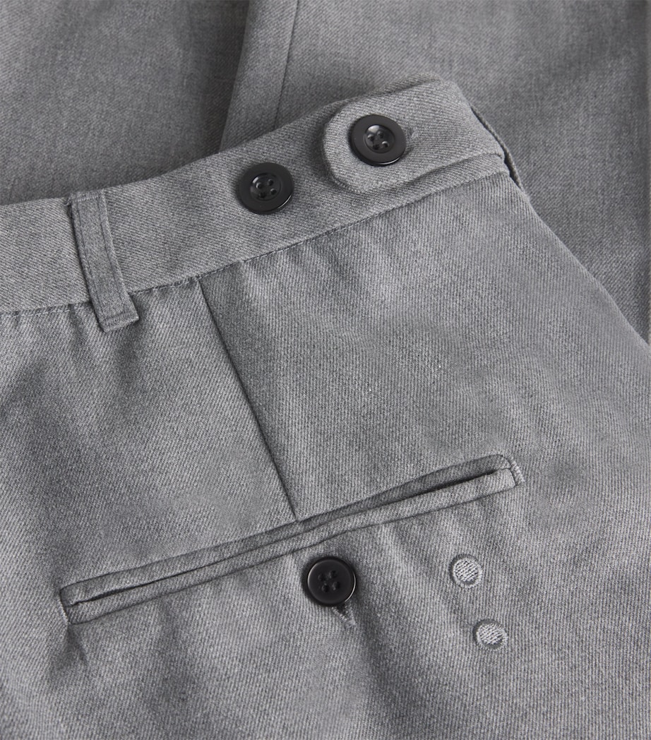 Everyday Wide-Leg Pleated Trousers LIGHT GREY Image 5