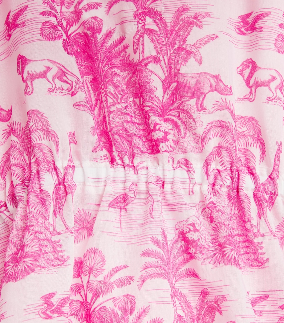 MARIE RAXEVSKY Jungle Print Kaftan (2-12 Years) Jungle Pink Image 3