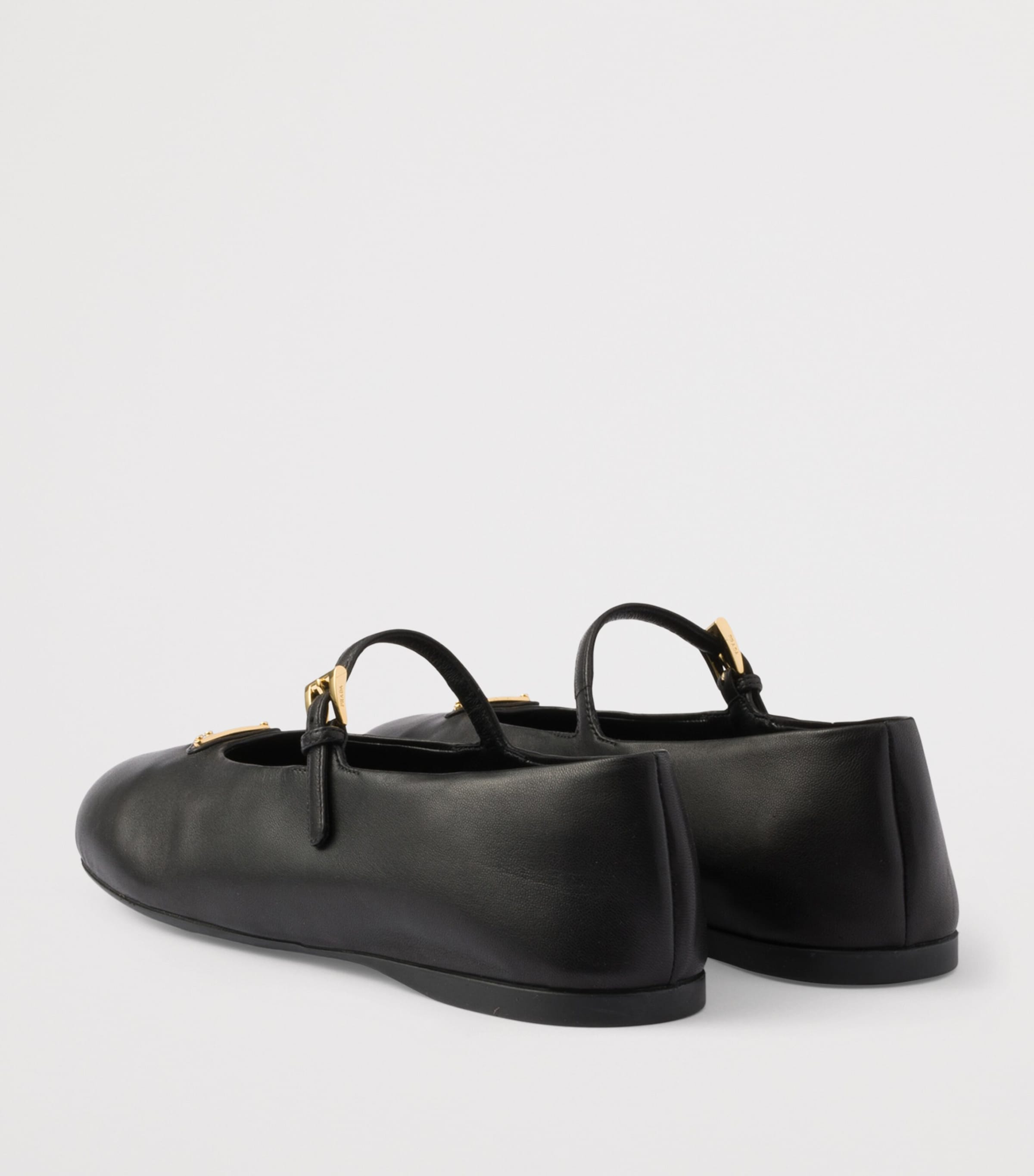 Prada Nappa Leather Ballet Flats Black Image 4